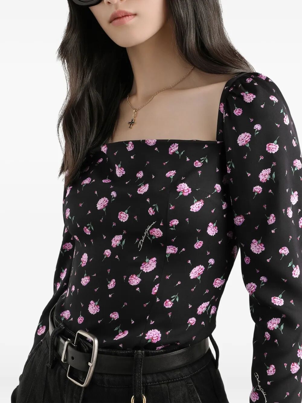 CARNATIONS-PRINT SILK TOP F7BH8TFSA8MHN5XX (Dolce & Gabbana / シャツ・ブラウス ) | Dolce & Gabbana (ドルチェガッバーナ)(1)
