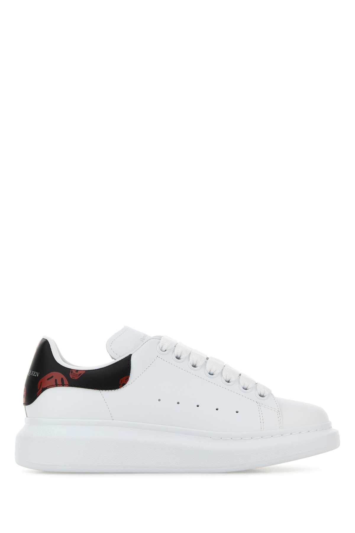 White leather sneakers with printed leather heel 553770WIAKB9145 (Alexander McQUEEN / スニーカー ) | Alexander McQUEEN (アレキサンダー・マックイーン)