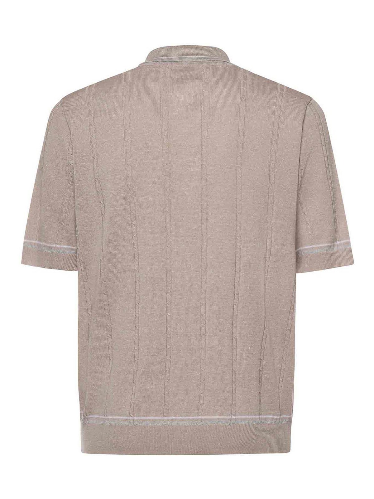 Linen And Cotton Polo Shirt M76MAGM42MAG0M018261301 (eleventy / ポロシャツ ) | eleventy (イレブンティ)(1)