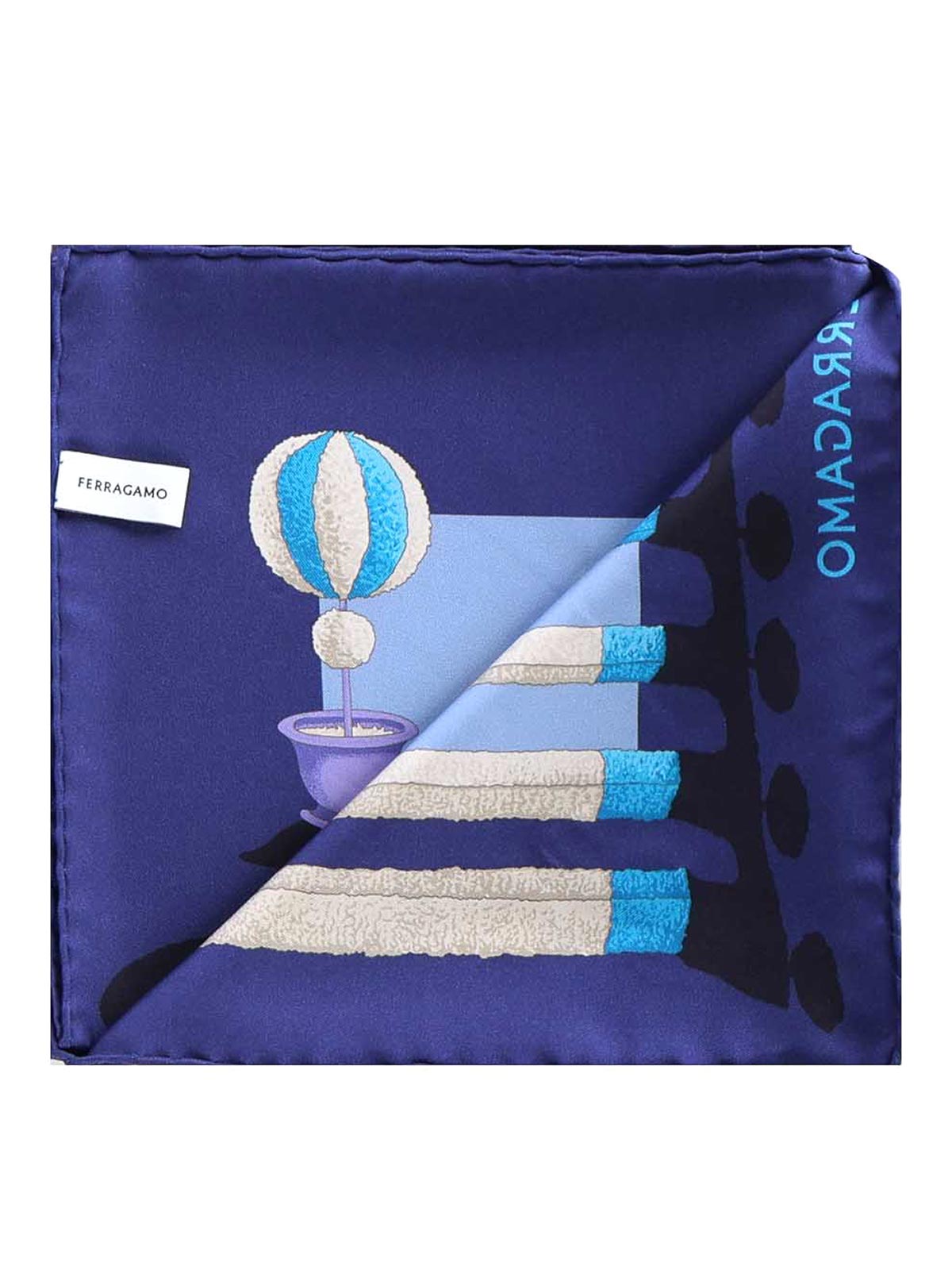 Silk Scarf With Print 310212785680002 (FERRAGAMO / スカーフ・マフラー ) | FERRAGAMO (フェラガモ)(1)