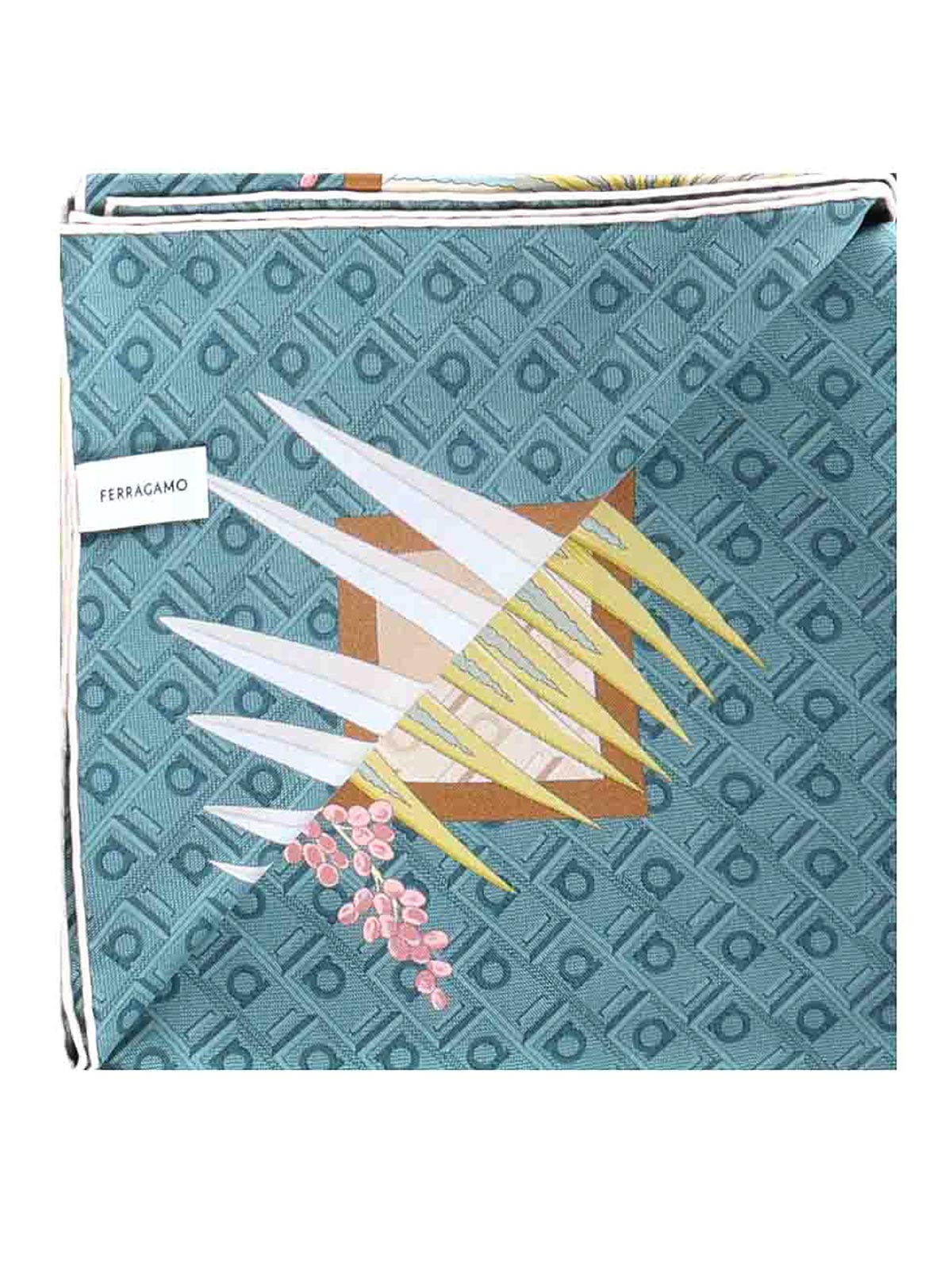 Silk Scarf With Print 310215785334002 (FERRAGAMO / スカーフ・マフラー ) | FERRAGAMO (フェラガモ)(1)