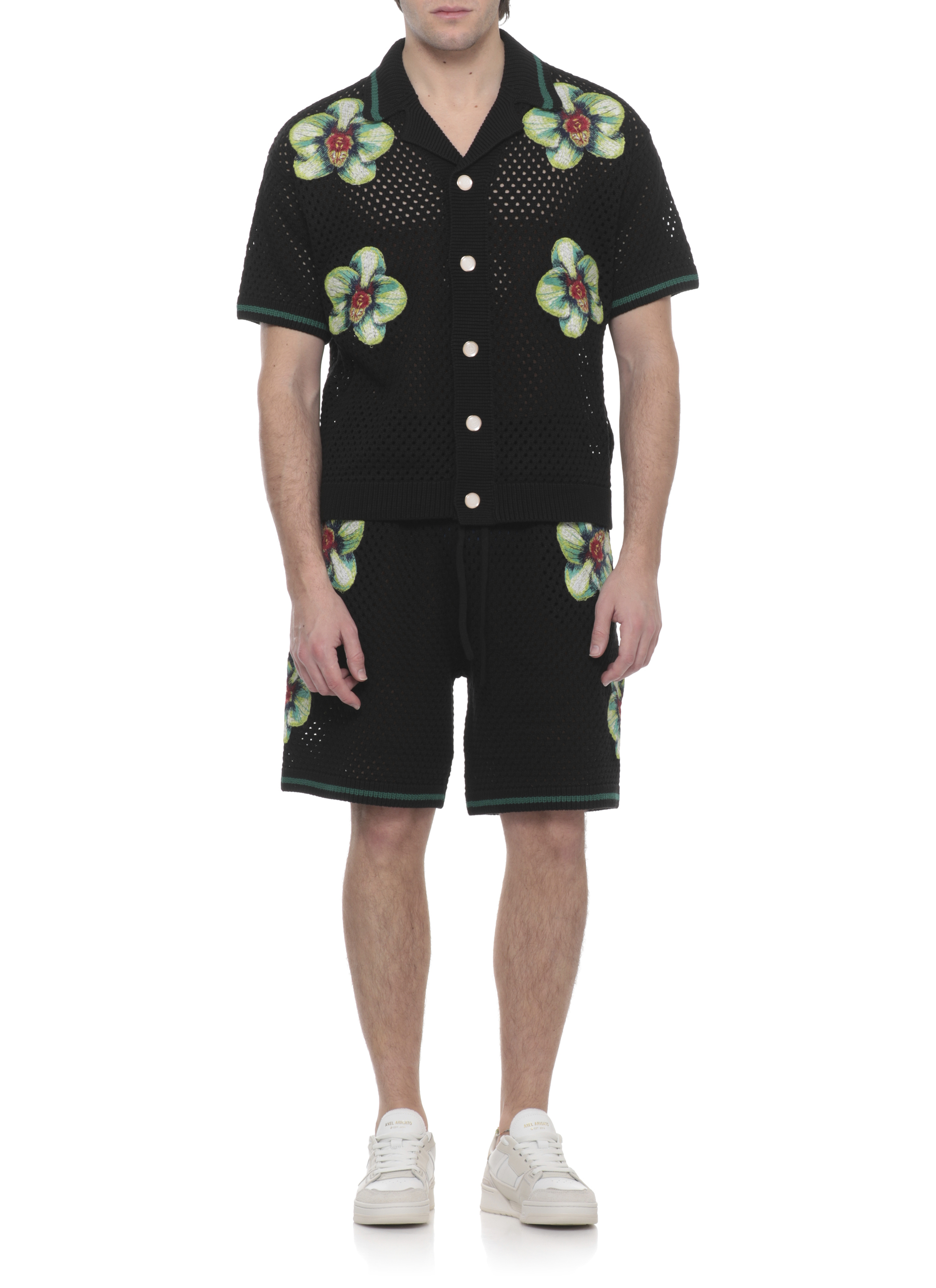 Casablanca Shirts Black MSS26KW131601GLITCHORCHIDEMBROIDERED (Casablanca / シャツ・ブラウス ) | Casablanca (カサブランカ)(2)
