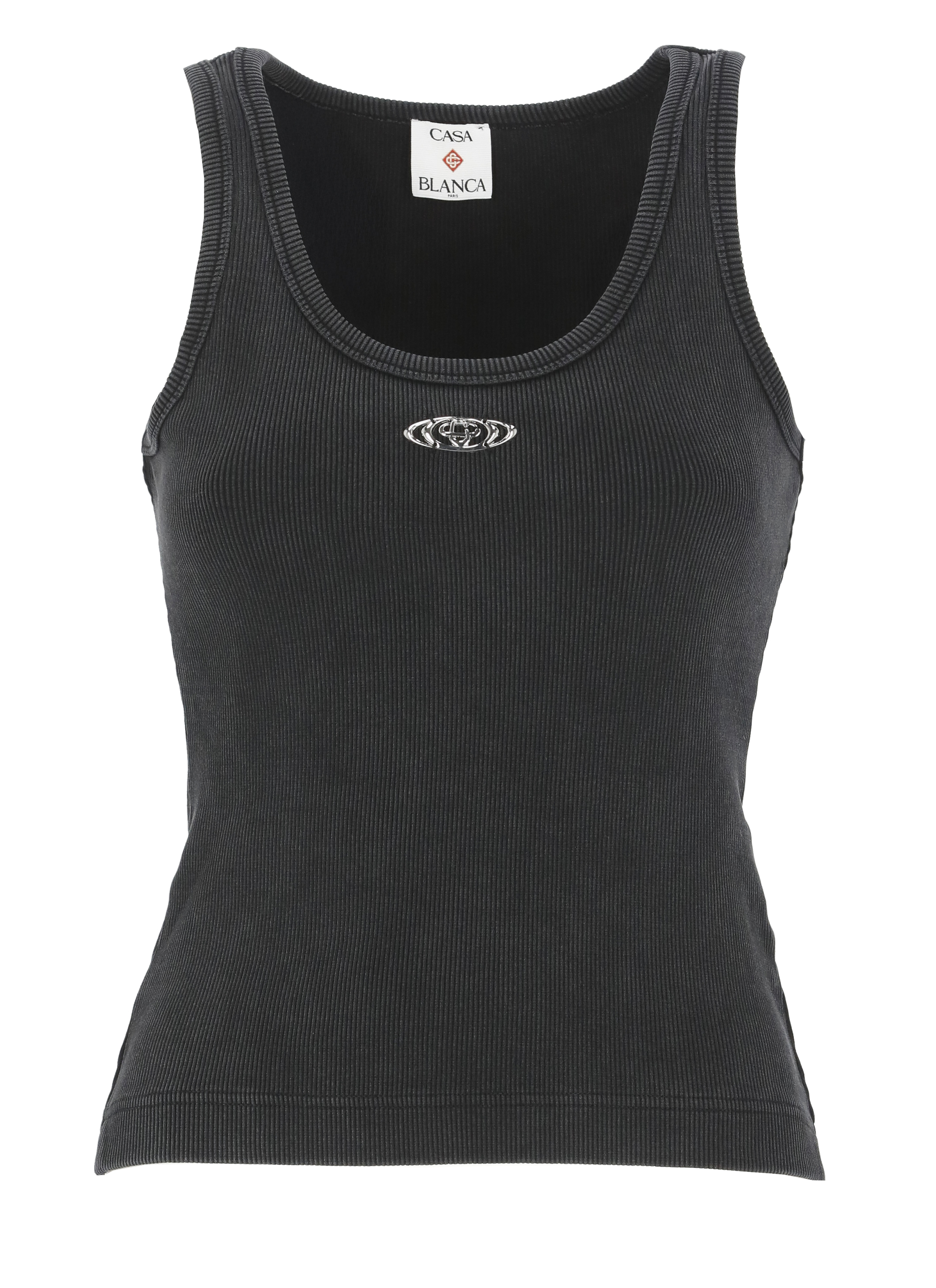 Casablanca Top Black WSP26JTS03901RIBBEDJERSEY (Casablanca / タンクトップ・キャミソール ) | Casablanca (カサブランカ)