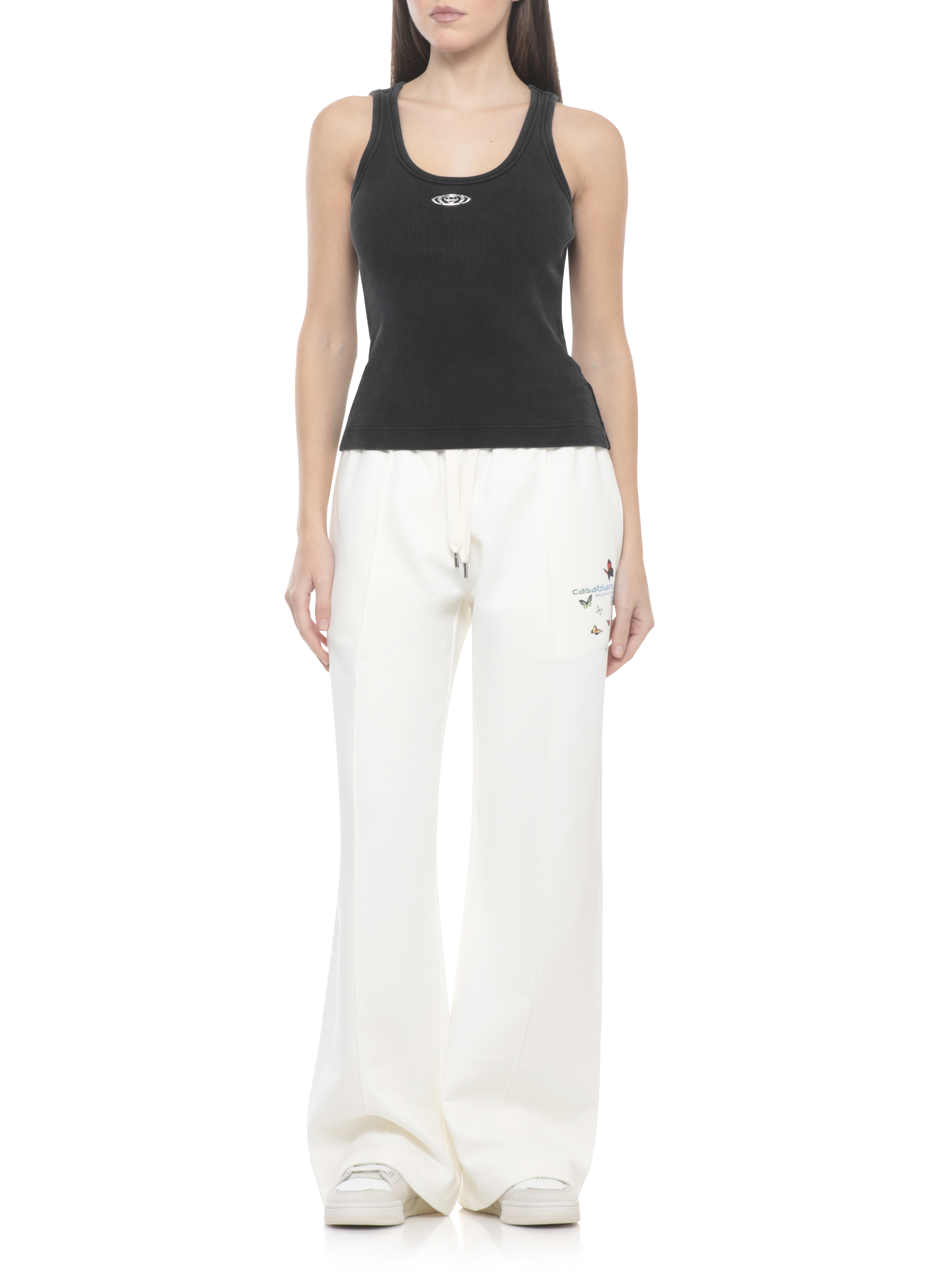 Casablanca Top Black WSP26JTS03901RIBBEDJERSEY (Casablanca / タンクトップ・キャミソール ) | Casablanca (カサブランカ)(1)