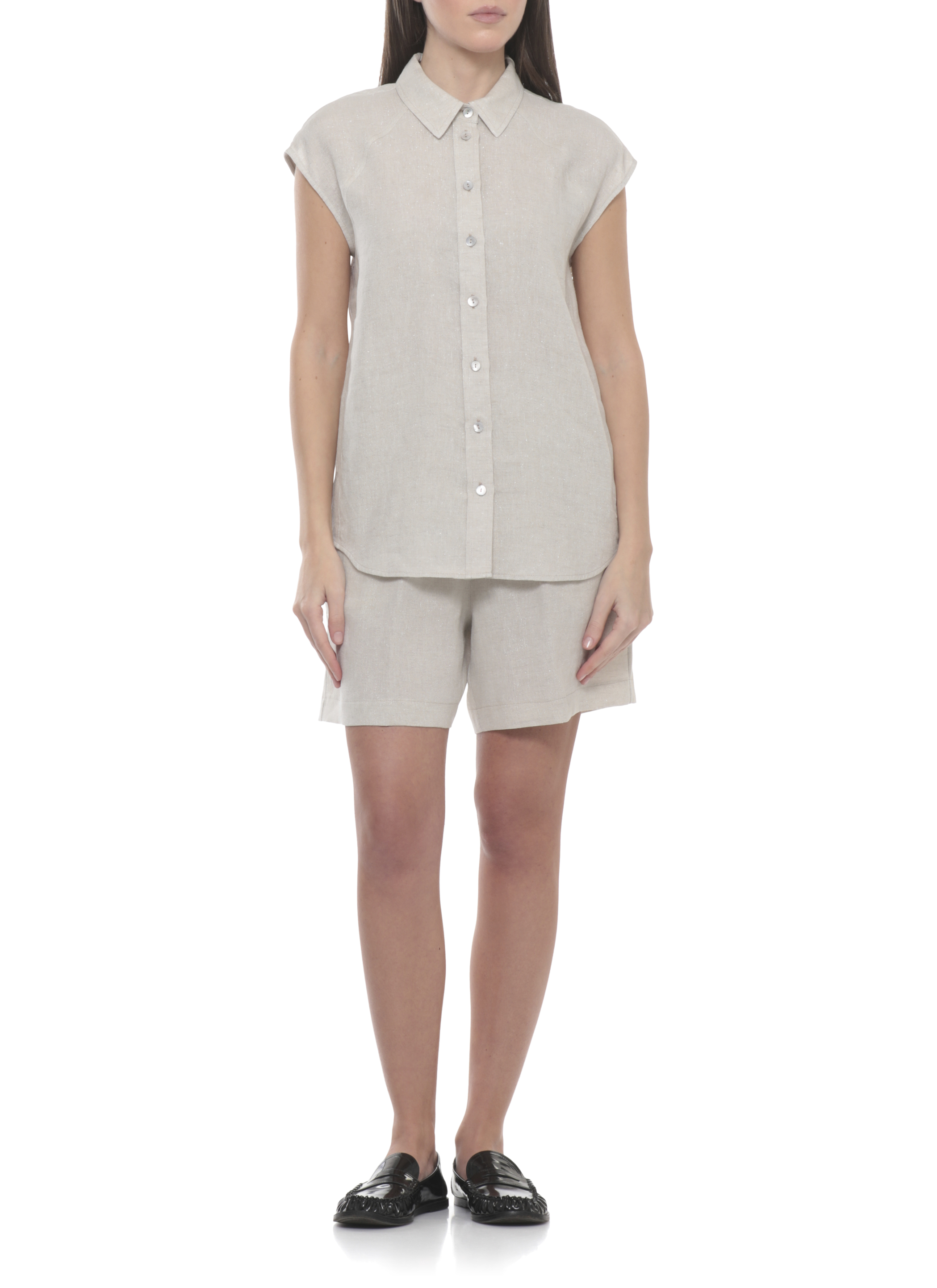 Panicale Shirts Ivory D381257CAM38D04A0225 (PANICALE / シャツ・ブラウス ) | PANICALE (パニカーレ)(1)