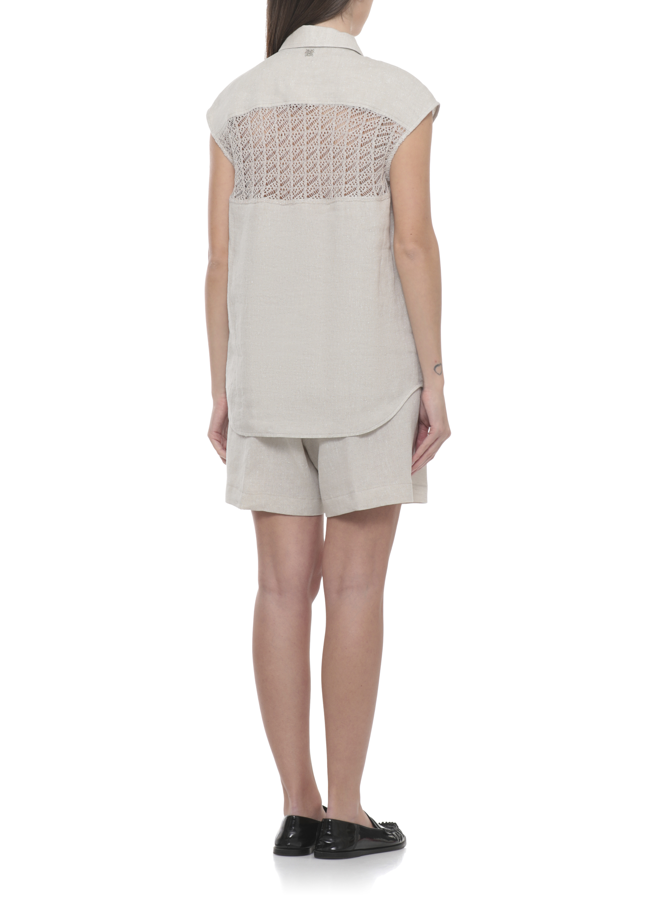 Panicale Shirts Ivory D381257CAM38D04A0225 (PANICALE / シャツ・ブラウス ) | PANICALE (パニカーレ)(3)