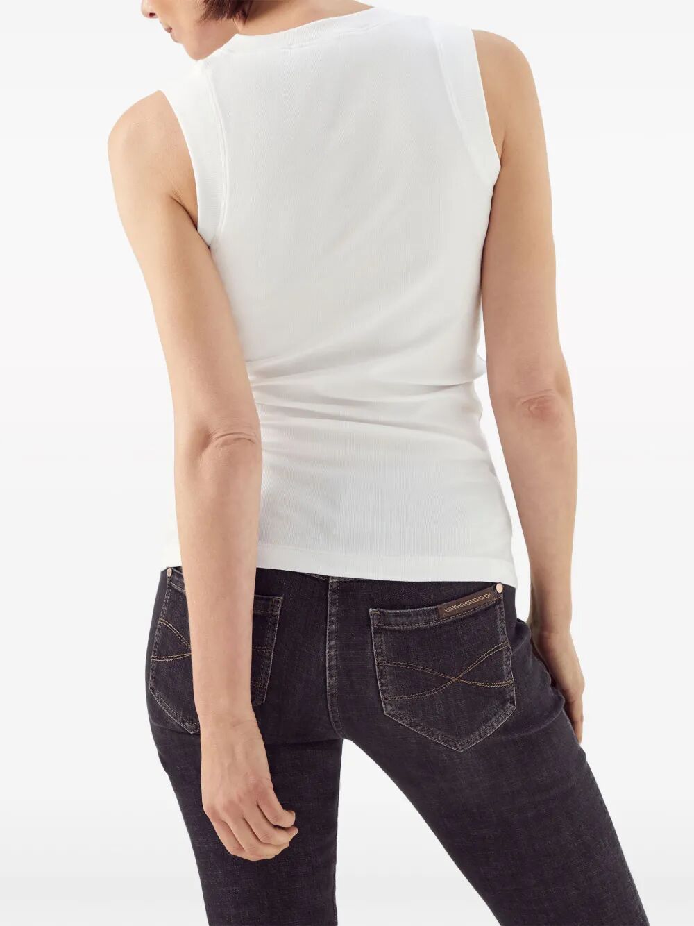 STRETCH COTTON JERSEY TANK TOP WITH PRECIOUS FAUX-LAYERING M0TC8EL672C159 (Brunello Cucinelli / タンクトップ・キャミソール ) | Brunello Cucinelli (ブルネロ・クチネリ)(2)