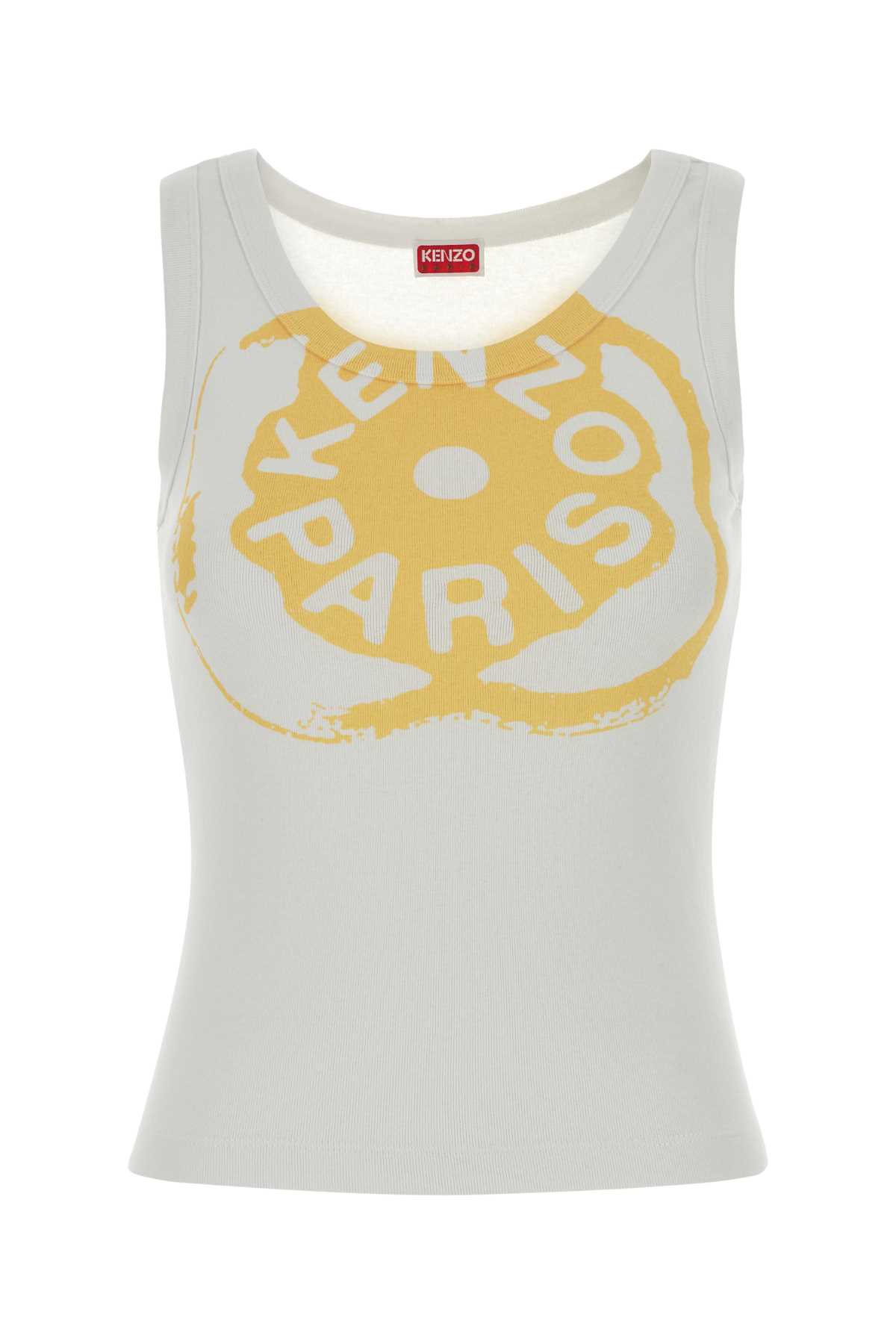White stretch cotton tank top FG52TO2004SJ01A (KENZO / タンクトップ・キャミソール ) | KENZO (ケンゾー)