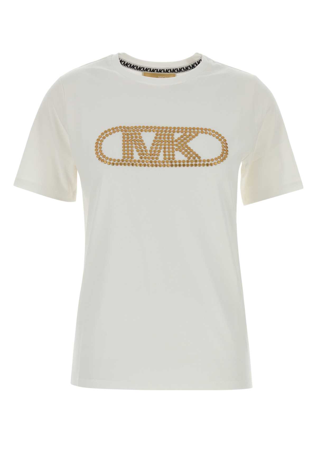 White cotton t-shirt MS651SC97JBIANCO (MICHAEL MICHAEL KORS / Tシャツ・カットソー ) | MICHAEL MICHAEL KORS (マイケル・マイケル・コース)