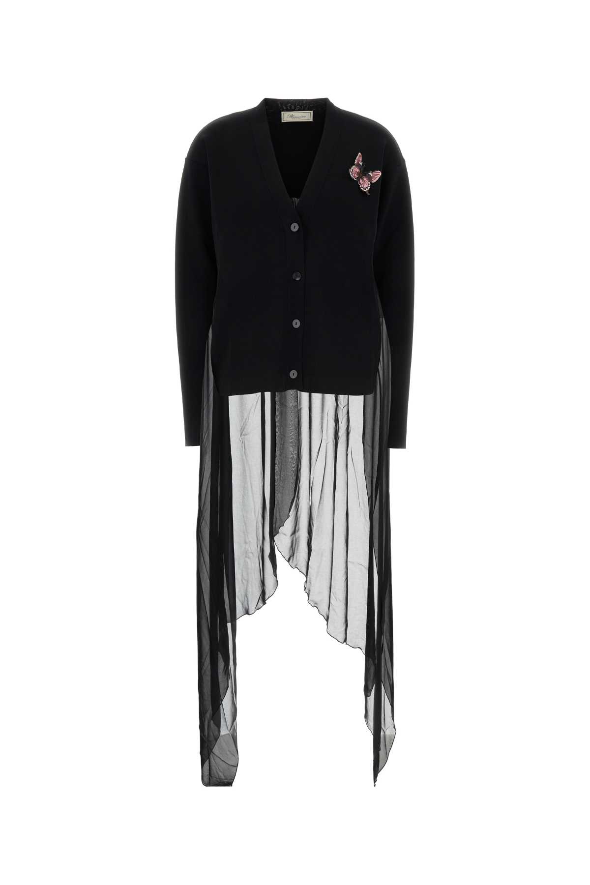 Black viscose blend cardigan 4M204AN0990 (Blumarine / ニット・セーター・カーディガン ) | Blumarine (ブルマリン)