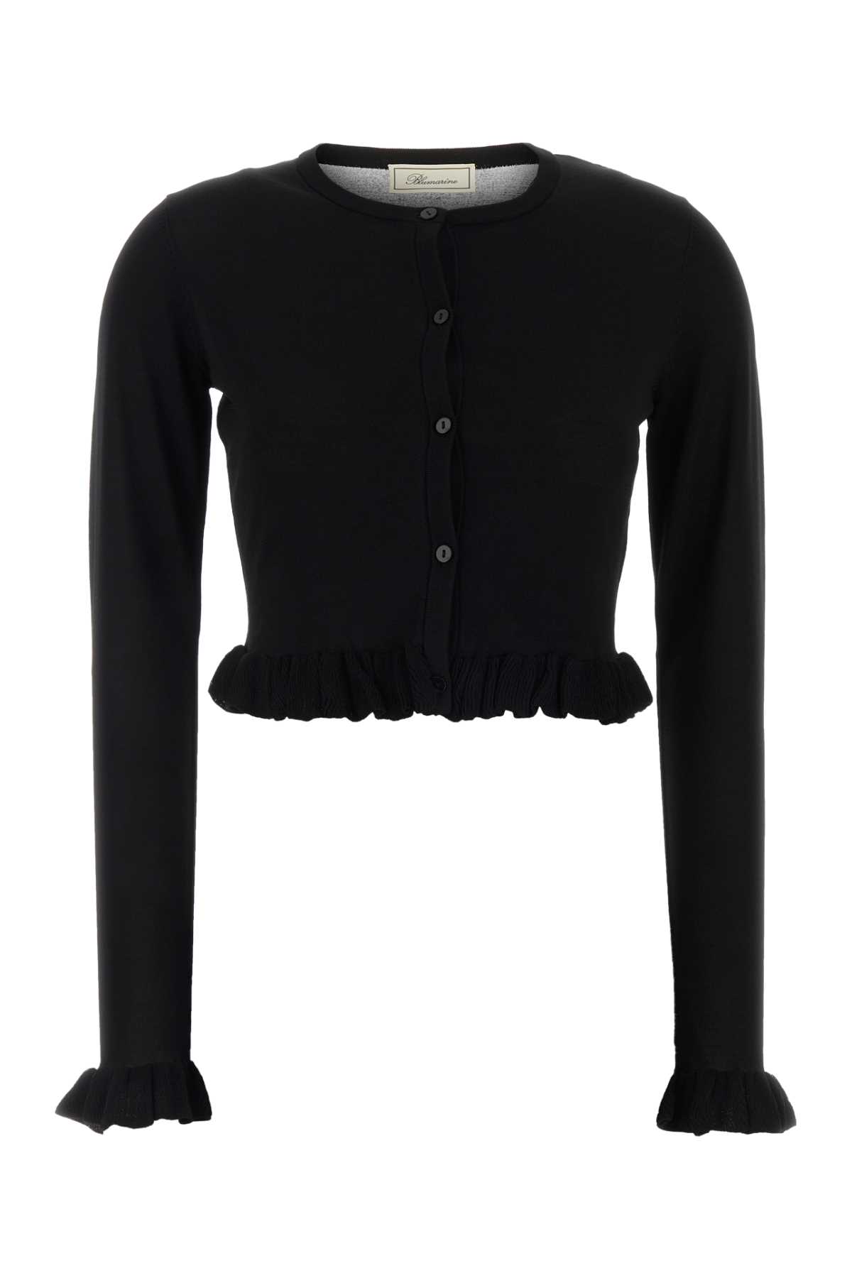 Black viscose blend cardigan 4M217AN0990 (Blumarine / ニット・セーター・カーディガン ) | Blumarine (ブルマリン)