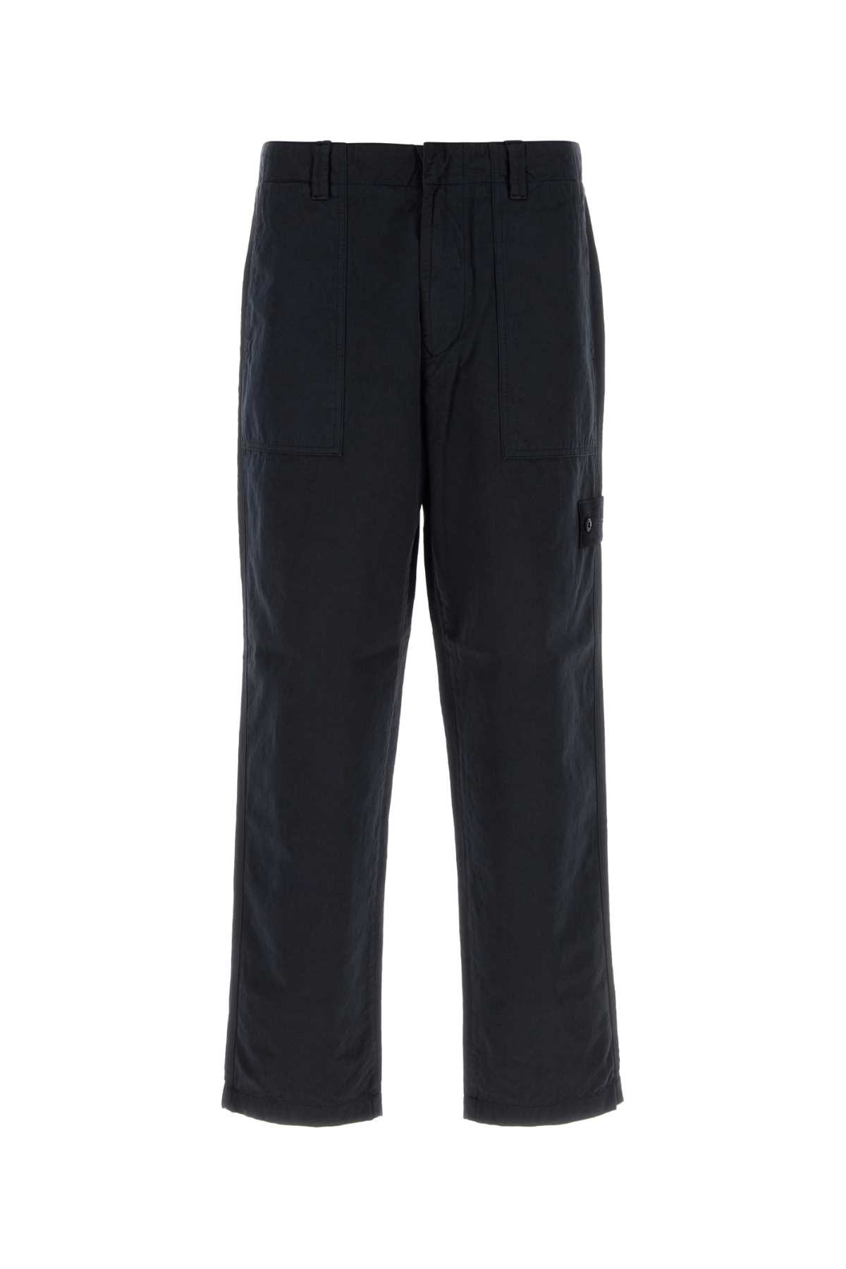 Midnight blue cotton blend pant L1S153100016S0F36V0020 (STONE ISLAND / パンツ ) | STONE ISLAND (ストーンアイランド)