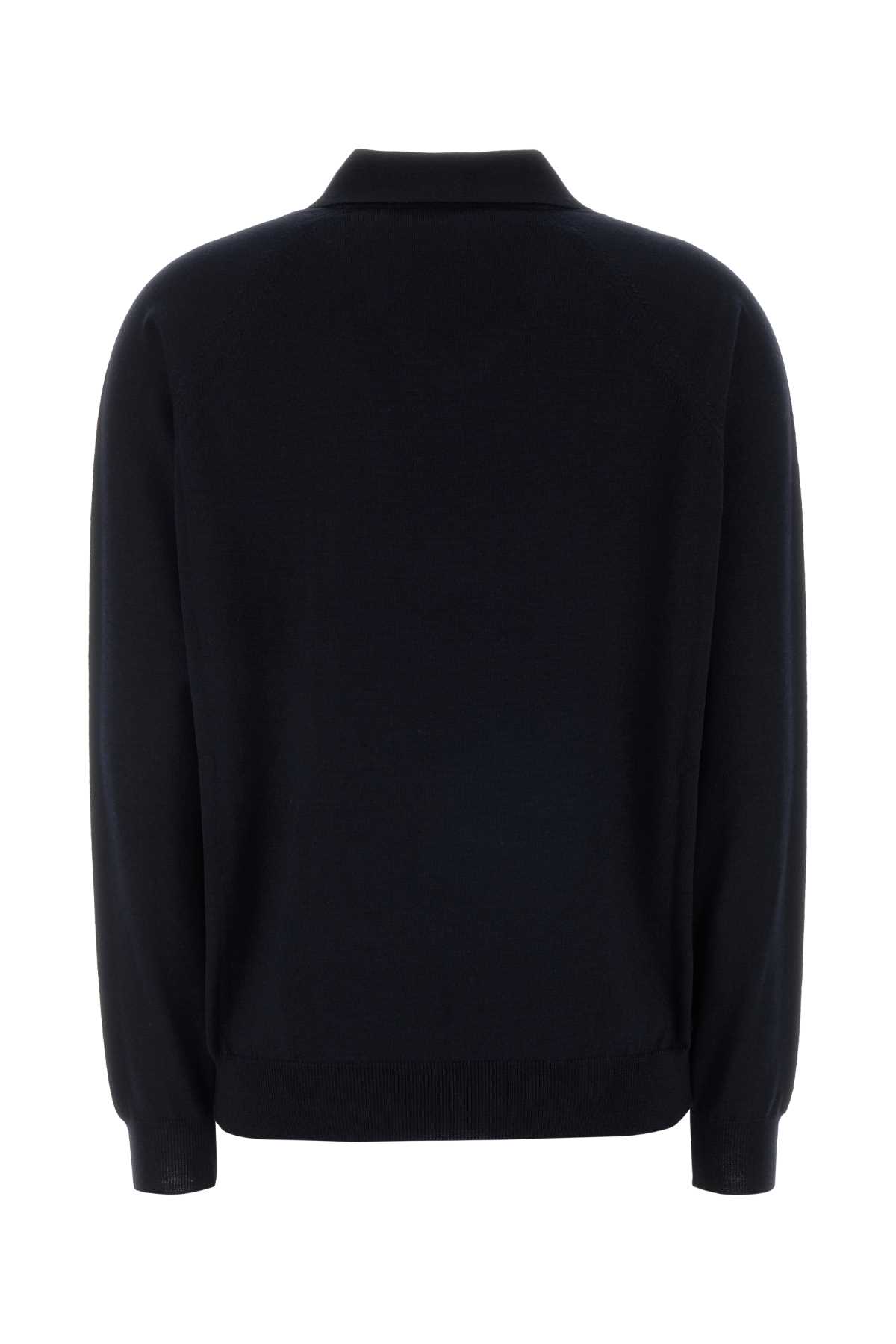 Midnight blue wool polo shirt MML05JSOOO16WJF0H9Q (MIU MIU / ニット・セーター・カーディガン ) | MIU MIU (ミュウミュウ)(1)