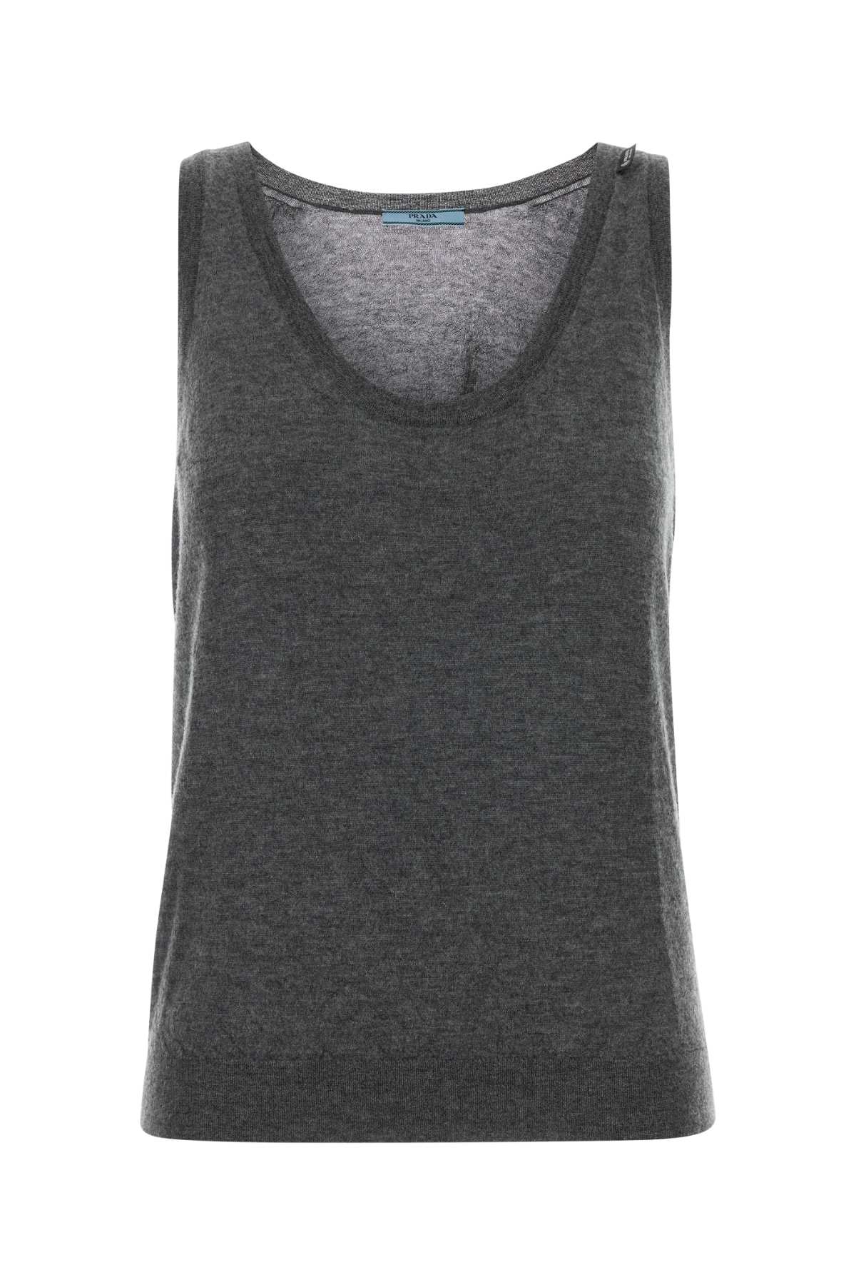 Dark grey cashmere tank top P29C14SOOO19VKF0480 (Prada / ベスト ) | Prada (プラダ)
