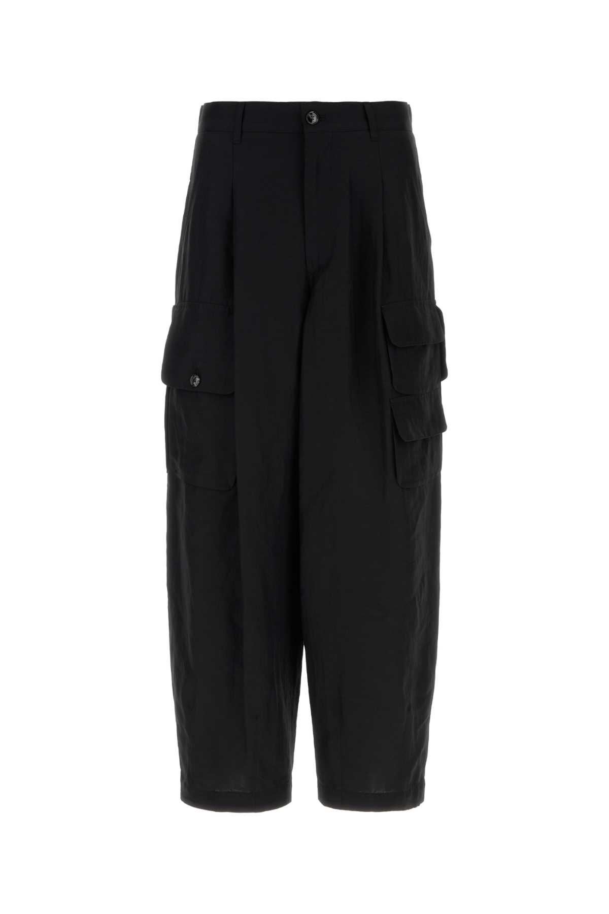 Black viscose blend cargo pant GM003419TE10088UC001 (GIORGIO ARMANI / パンツ ) | GIORGIO ARMANI (ジョルジオ アルマーニ)
