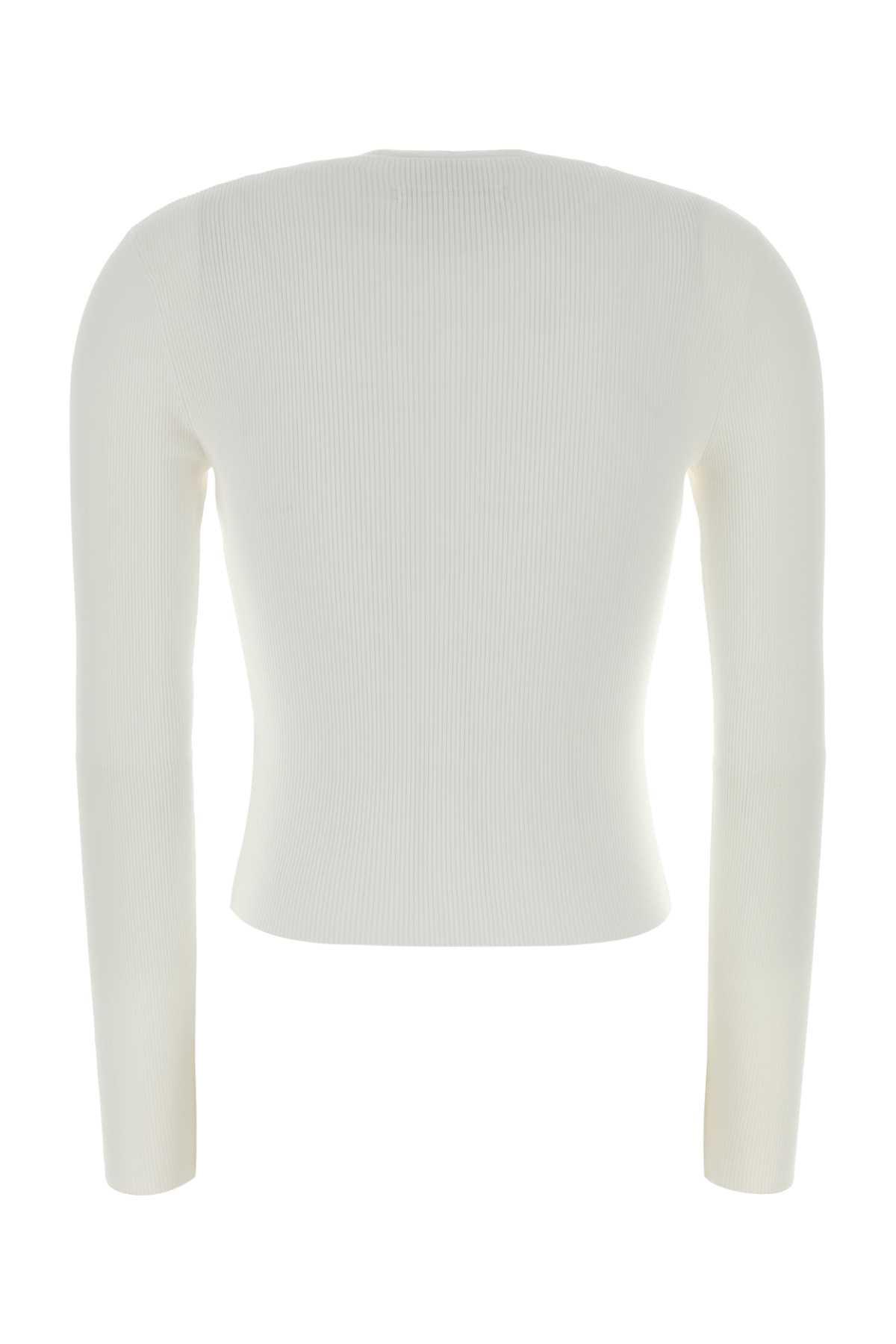 White stretch nylon t-shirt 1KC2261036001 (alexanderwang / Tシャツ・カットソー ) | alexanderwang (アレキサンダーワン)(1)