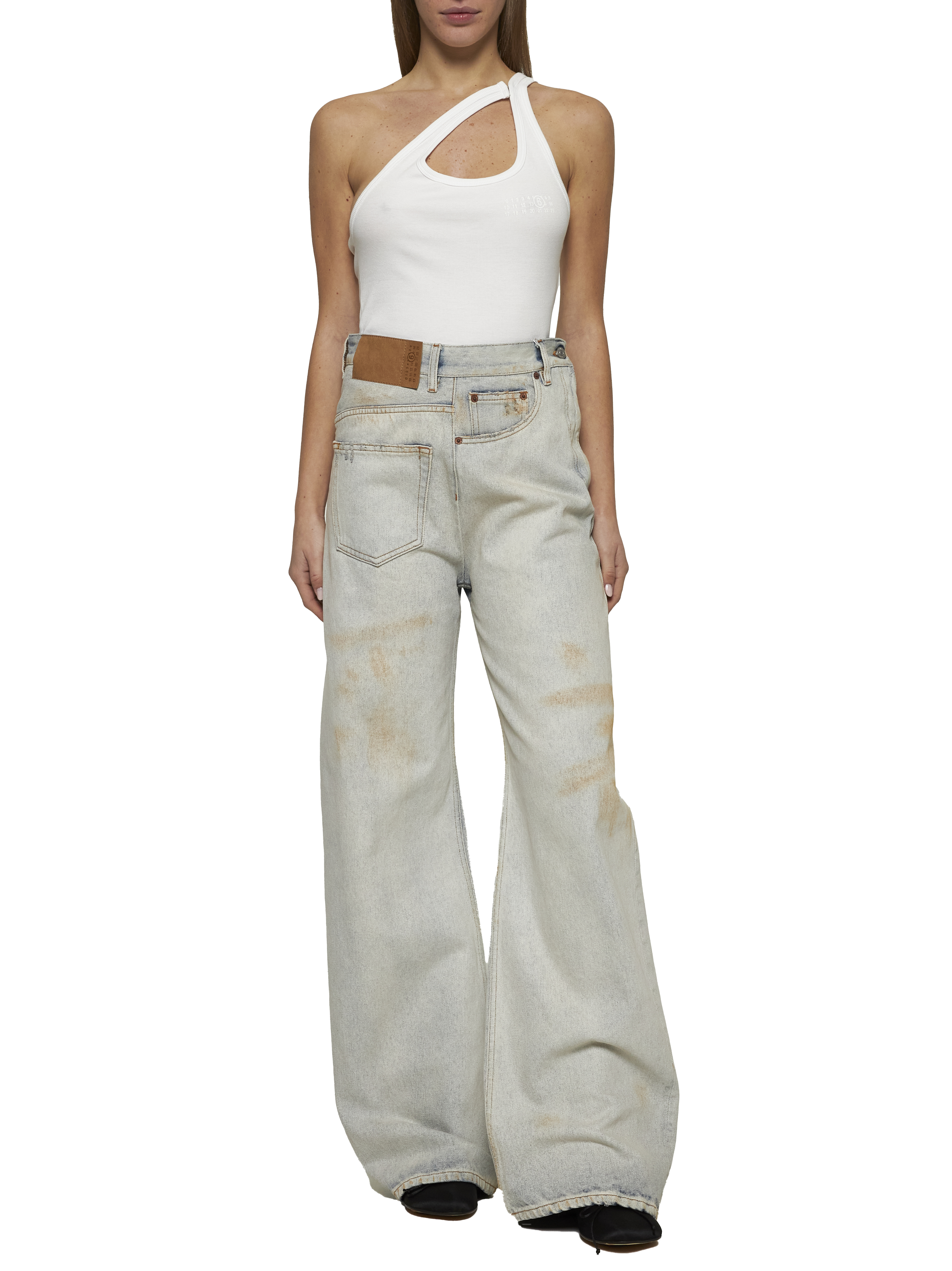 MM6 Maison Margiela Top Beige S52NL0070M20054101 (MM6 Maison Margiela / タンクトップ・キャミソール ) | MM6 Maison Margiela (エムエムシックス)(1)