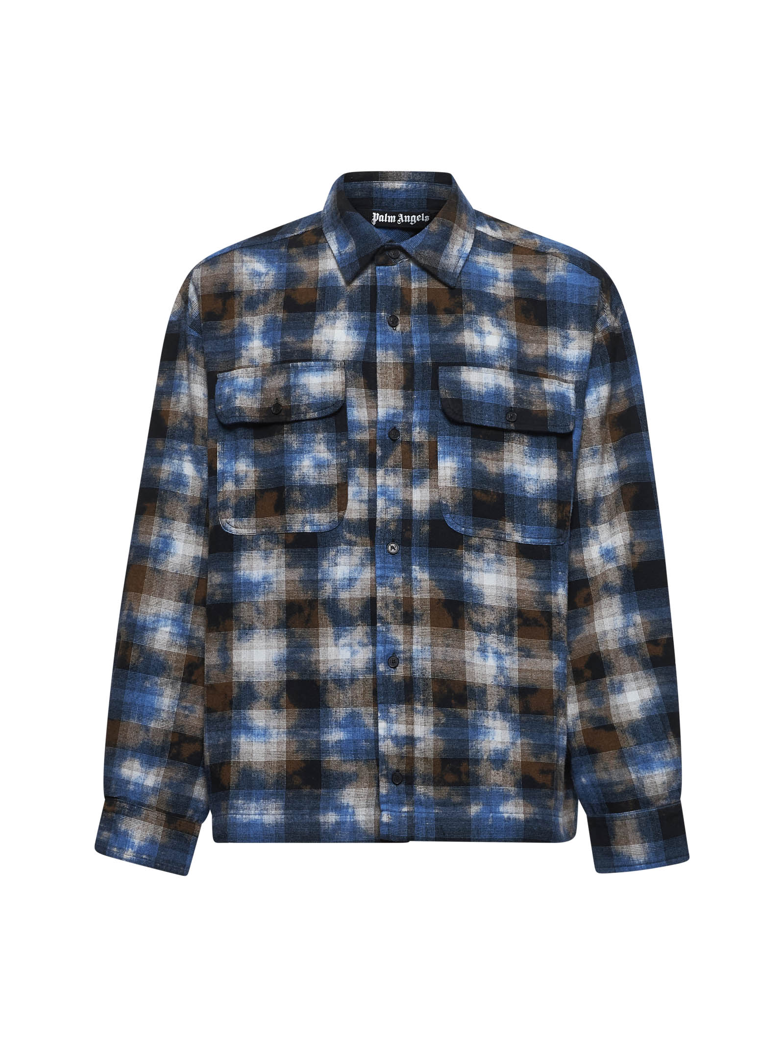 Palm Angels Shirts Blue PMGE043S25FAB0034003 (Palm Angels / シャツ・ブラウス ) | Palm Angels (パームエンジェルス)