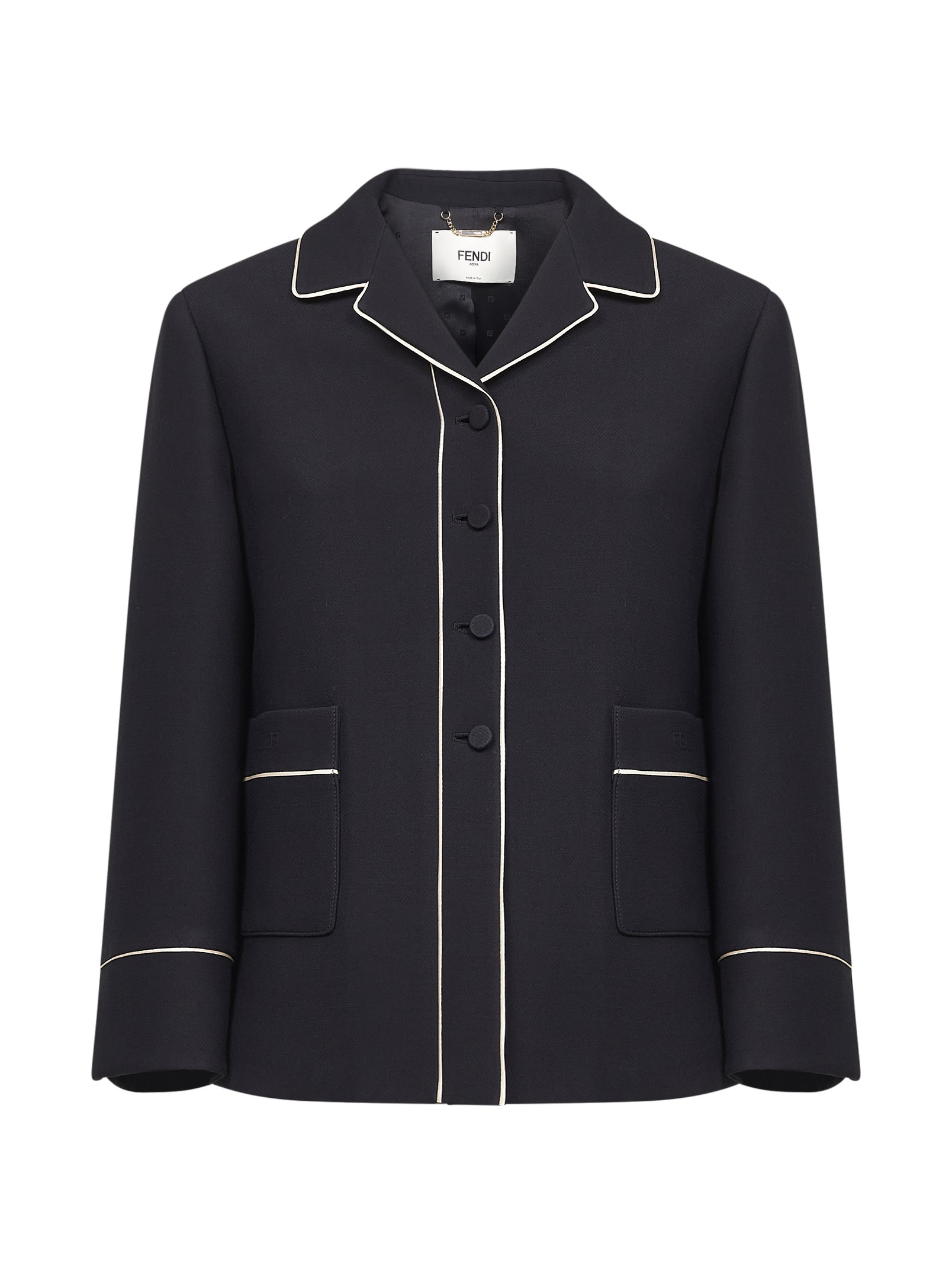 Fendi Coats Black FJ7665AC4GF0GME (FENDI / ブレザー・ジャケット ) | FENDI (フェンディ)