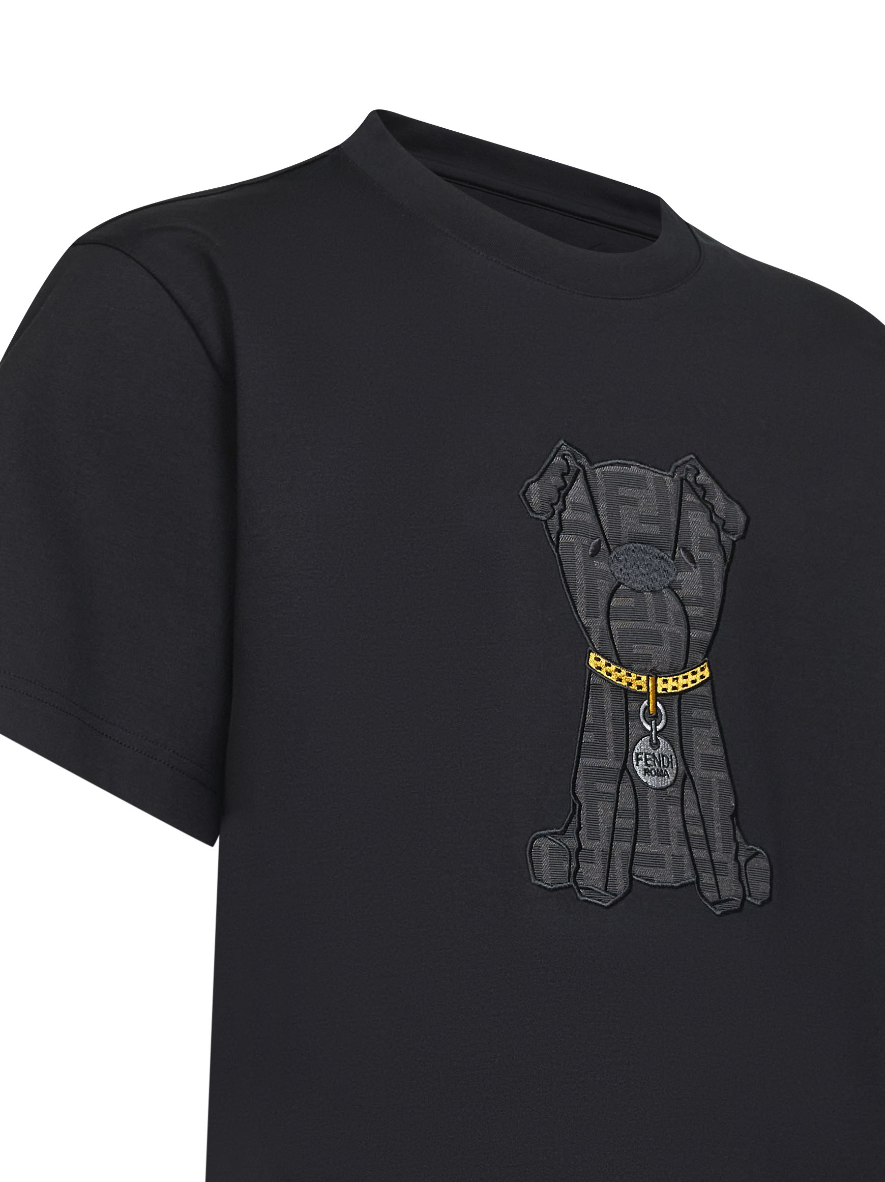 Fendi T-shirts and Polos Black FY0936AW0PF0QA1 (FENDI / Tシャツ・カットソー ) | FENDI (フェンディ)(2)