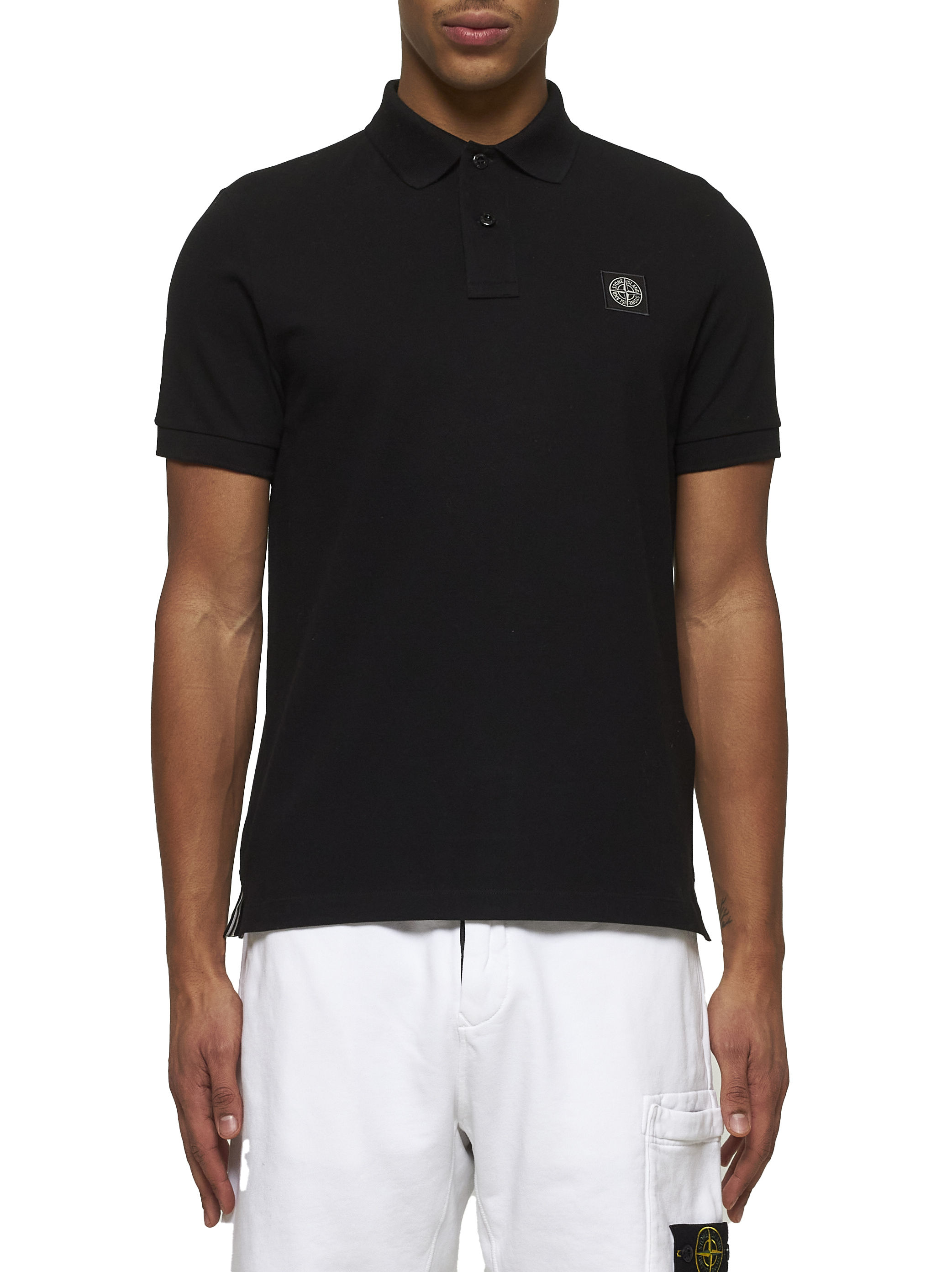 Stone Island T-shirts and Polos Black K1S1522002SCS0017V0029 (STONE ISLAND / ポロシャツ ) | STONE ISLAND (ストーンアイランド)(1)