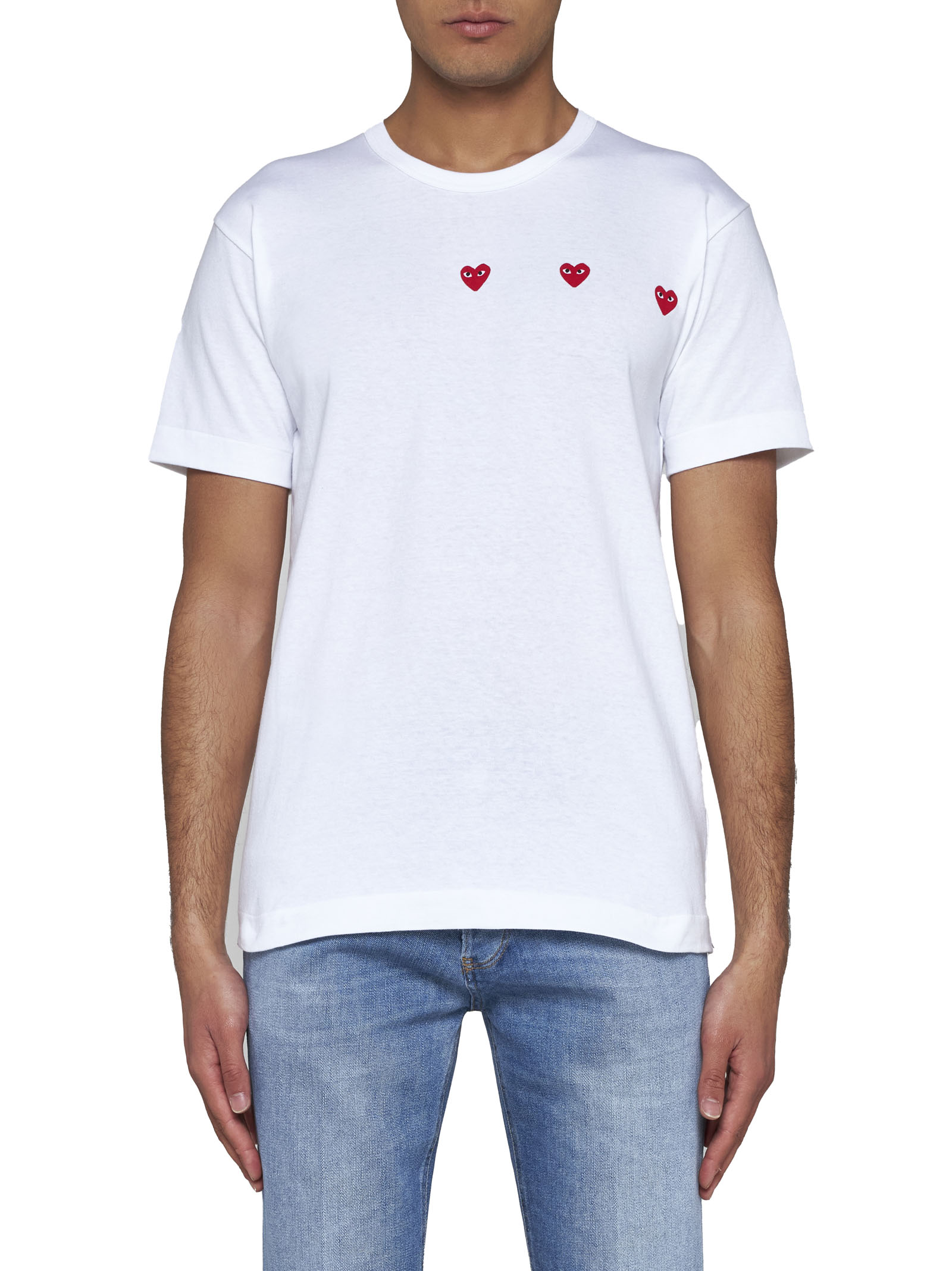 CDG PLAY T-shirts and Polos White AXT3373 (PLAY Comme Des Garçons / Tシャツ・カットソー ) | PLAY Comme Des Garçons (プレイ コムデギャルソン)(1)