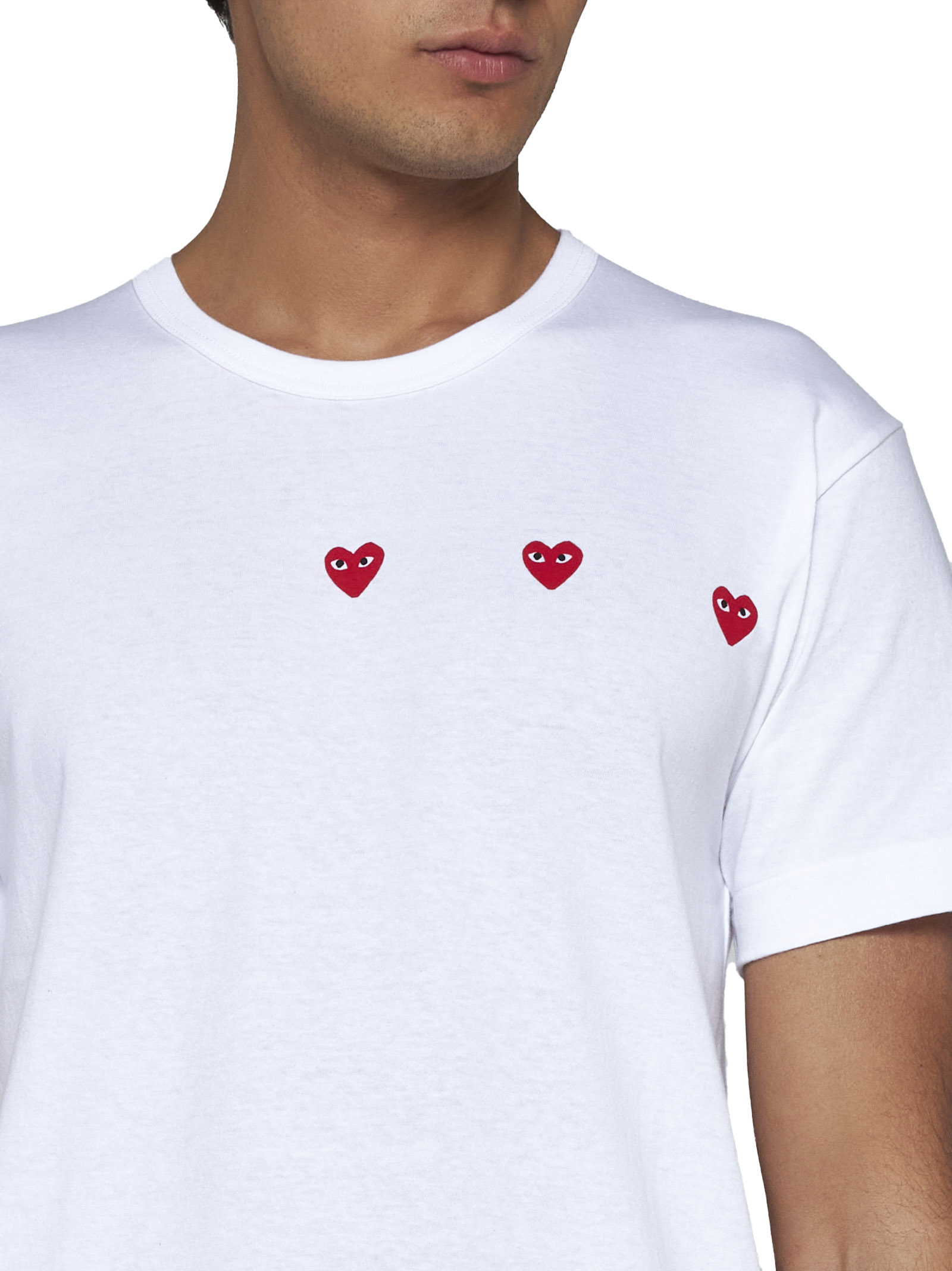 CDG PLAY T-shirts and Polos White AXT3373 (PLAY Comme Des Garçons / Tシャツ・カットソー ) | PLAY Comme Des Garçons (プレイ コムデギャルソン)(3)