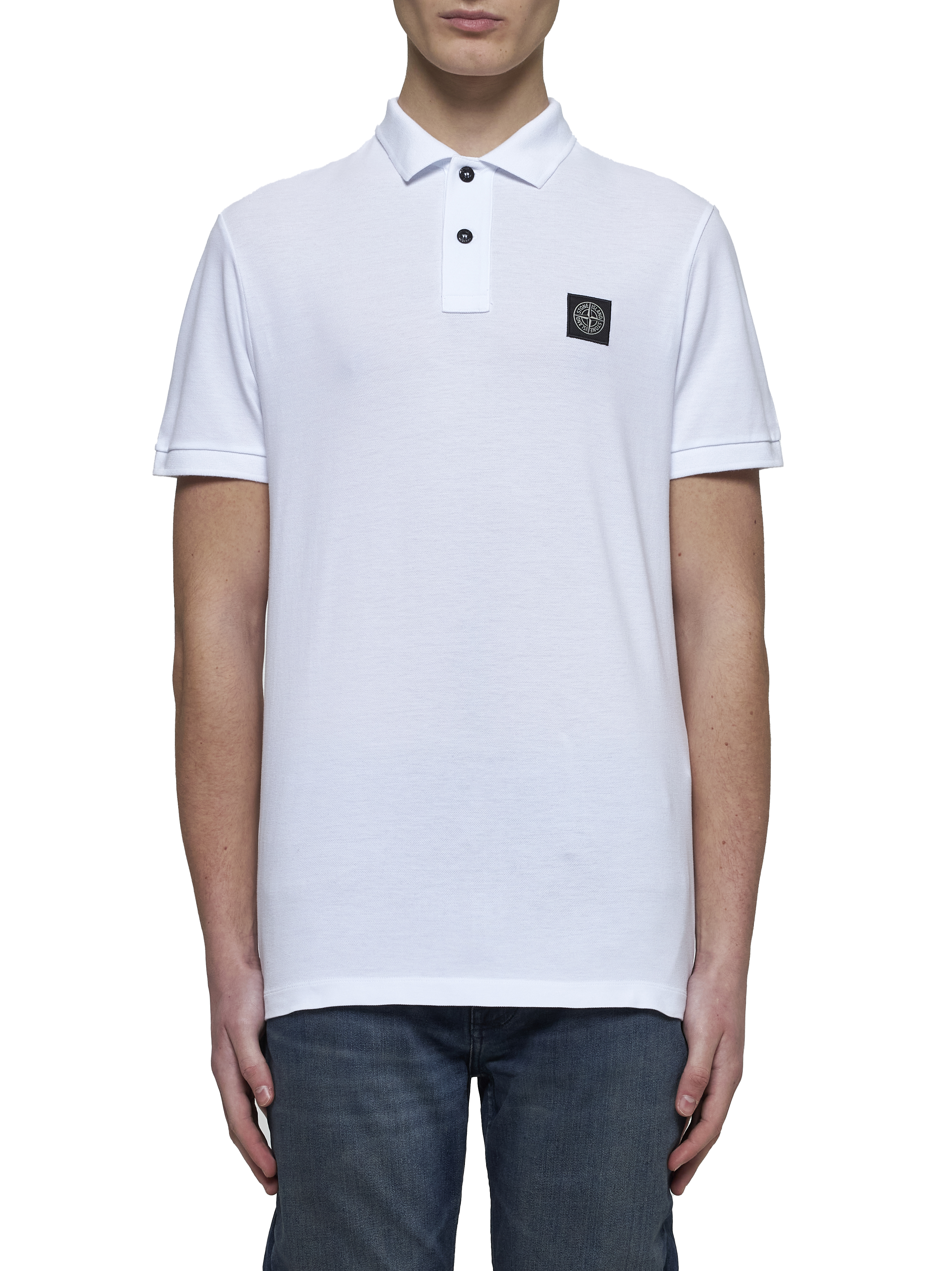 Stone Island T-shirts and Polos White K1S1522002SCS0017V1001 (STONE ISLAND / ポロシャツ ) | STONE ISLAND (ストーンアイランド)(1)