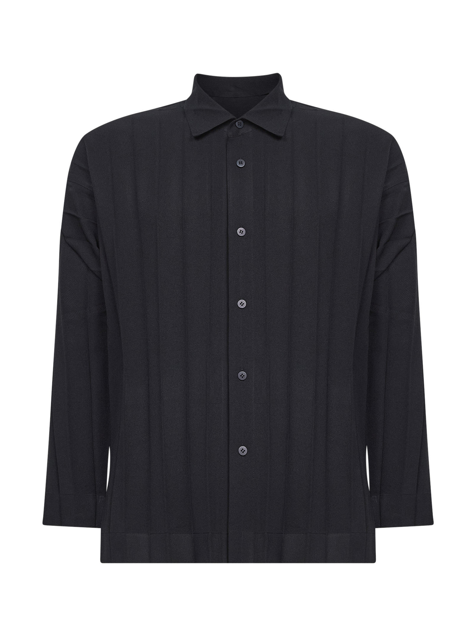 HOMME PLISSE ISSEY MIYAKE Shirts Black FJ17615 (HOMME PLISSÉ ISSEY MIYAKE / シャツ・ブラウス ) | HOMME PLISSÉ ISSEY MIYAKE (オムプリッセ イッセイ ミヤケ)