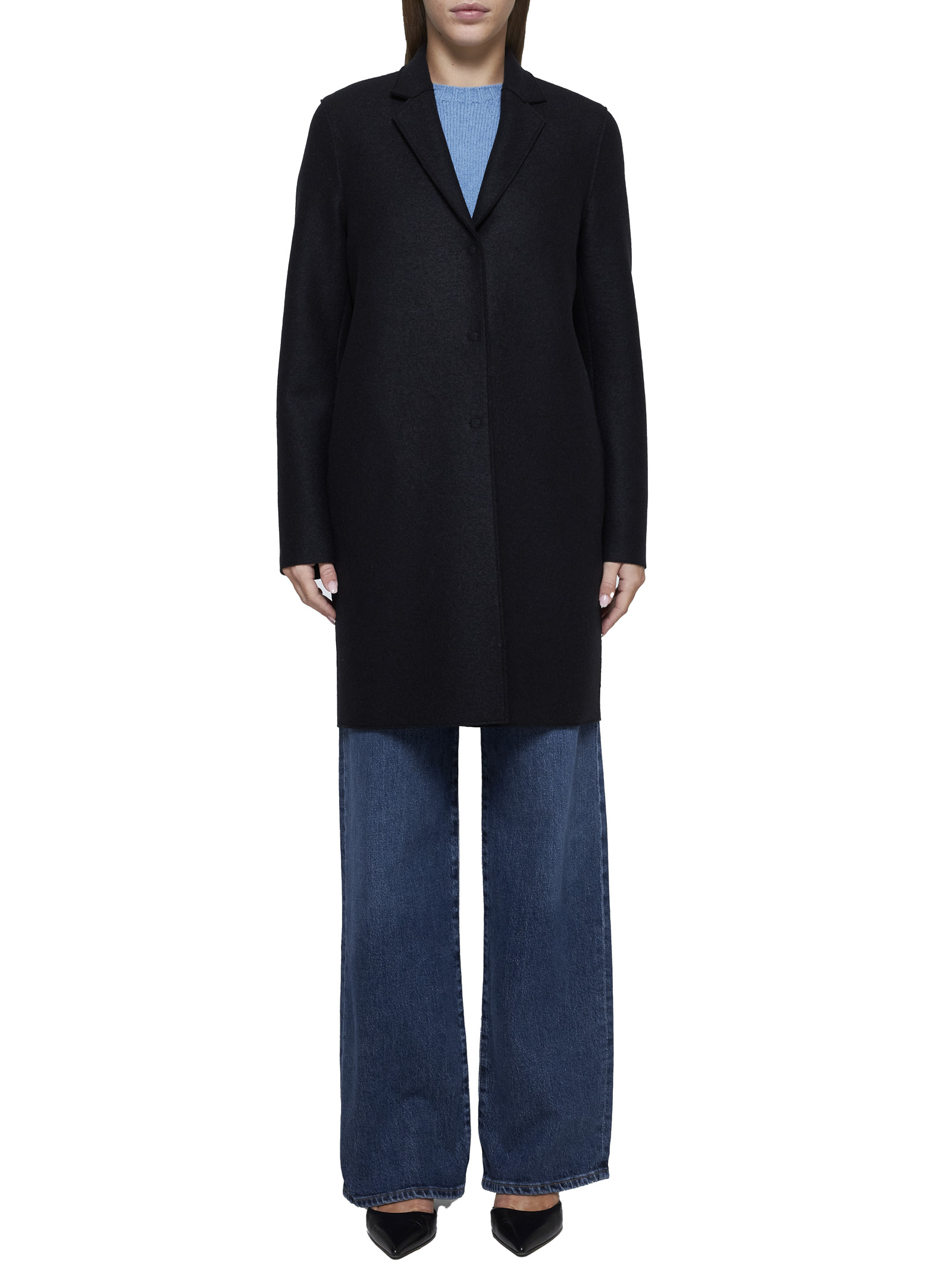 Harris Wharf London Coats Black A1301MLK199 (Harris Wharf London / コート ) | Harris Wharf London (ハリス ワーフ ロンドン)(1)