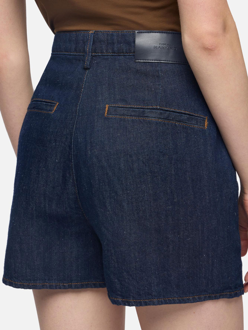 LINEN BLEND DENIM SHORTS 7U7F0U03U7BUM (7 for all mankind / ショートパンツ ) | 7 for all mankind (セブンフォーオールマンカインド)(2)