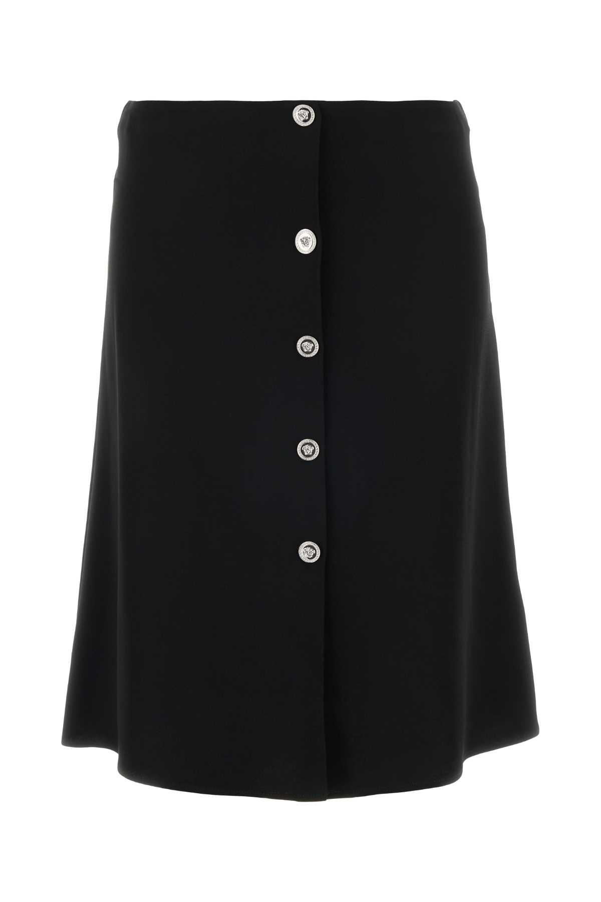 Black satin skirt 10230311A101941B000 (VERSACE / スカート ) | VERSACE (ヴェルサーチェ)