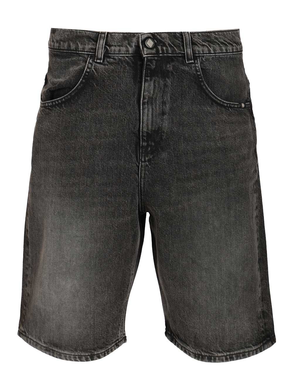 Bermuda Tommy Denim Black Black wash AMU003N0943011C0998 (Amish Supplies / ショートパンツ ) | Amish Supplies (アーミッシュ サプライ)