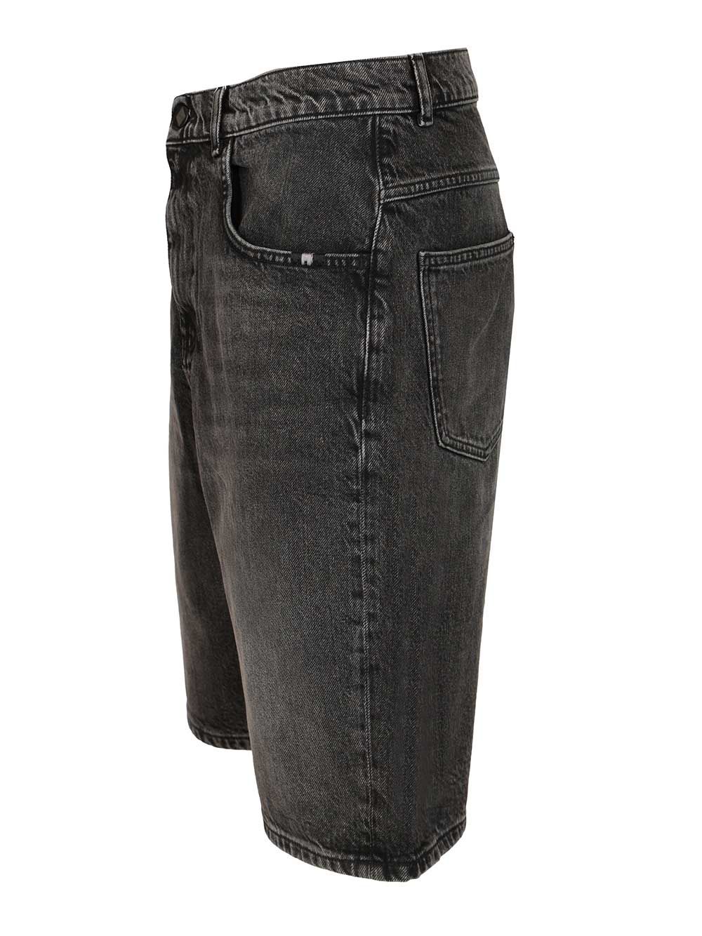 Bermuda Tommy Denim Black Black wash AMU003N0943011C0998 (Amish Supplies / ショートパンツ ) | Amish Supplies (アーミッシュ サプライ)(2)