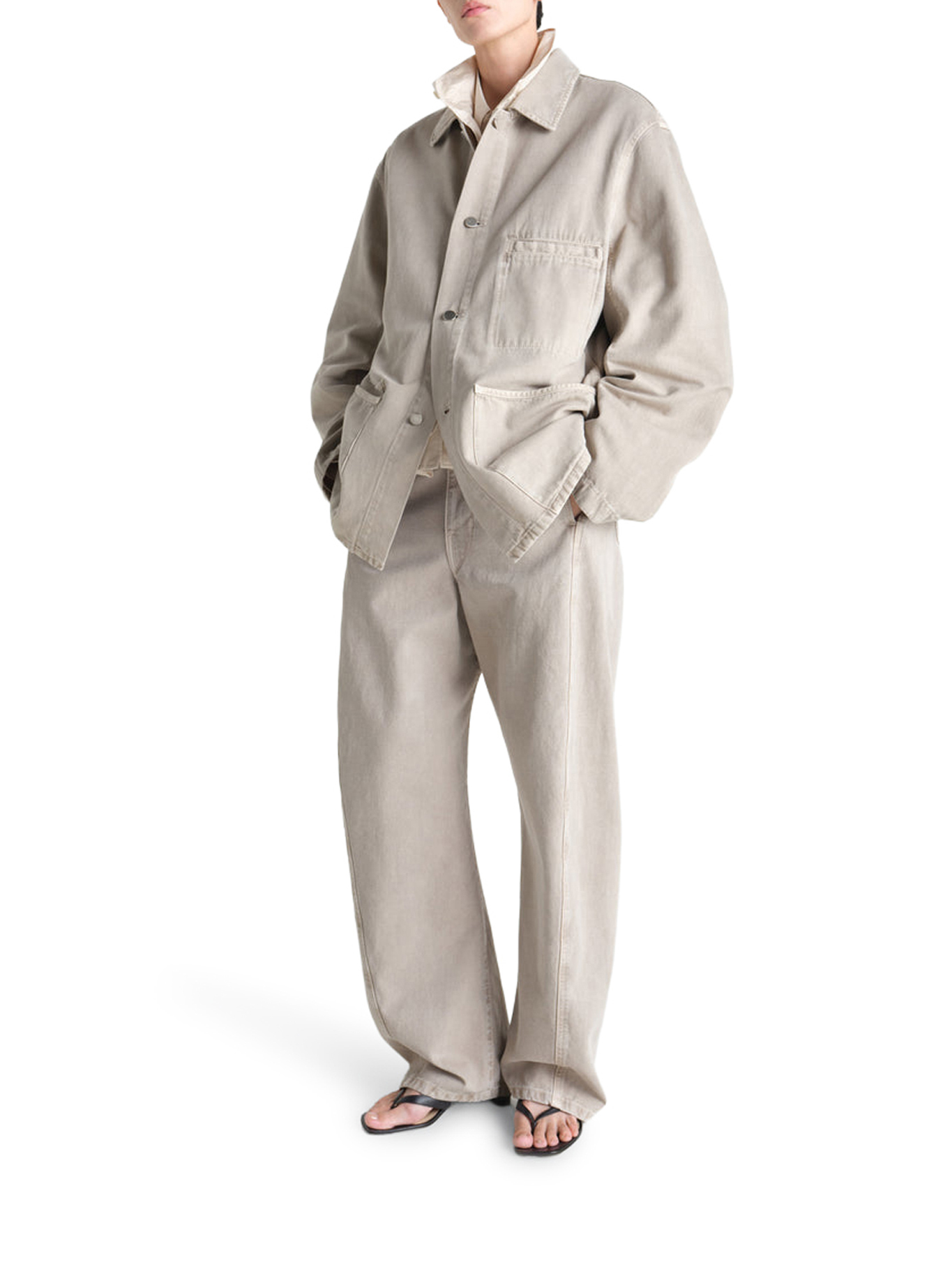 UTILITY OVERSHIRT IN SNOW BROKEN TWILL SH1266LD1052BK201 (LEMAIRE / シャツ・ブラウス ) | LEMAIRE (ルメール)(1)