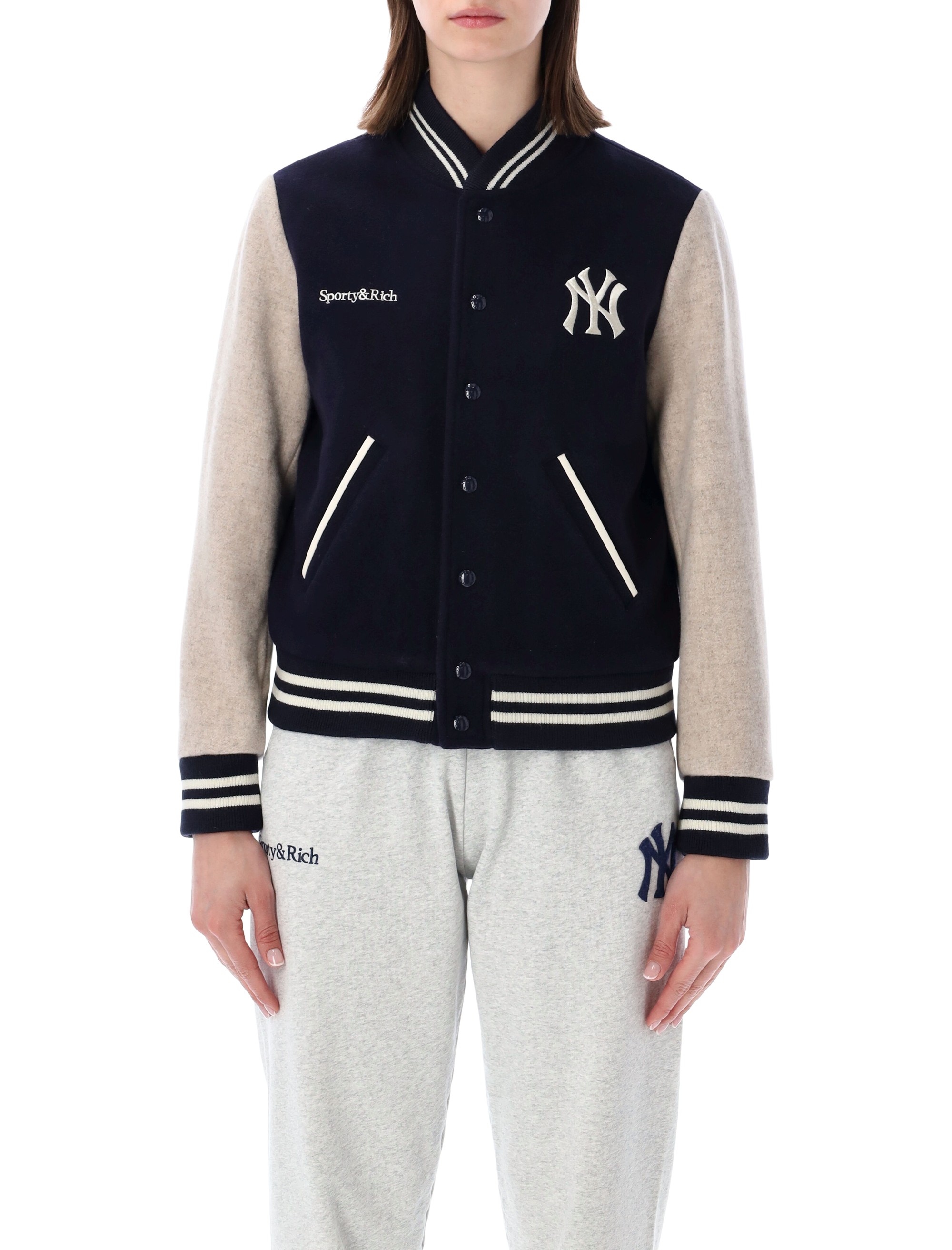 SPORTY & RICH Coats Blue OW007610675BL1243978 (Sporty & Rich / カジュアルジャケット ) | Sporty & Rich (スポーティアンドリッチ)