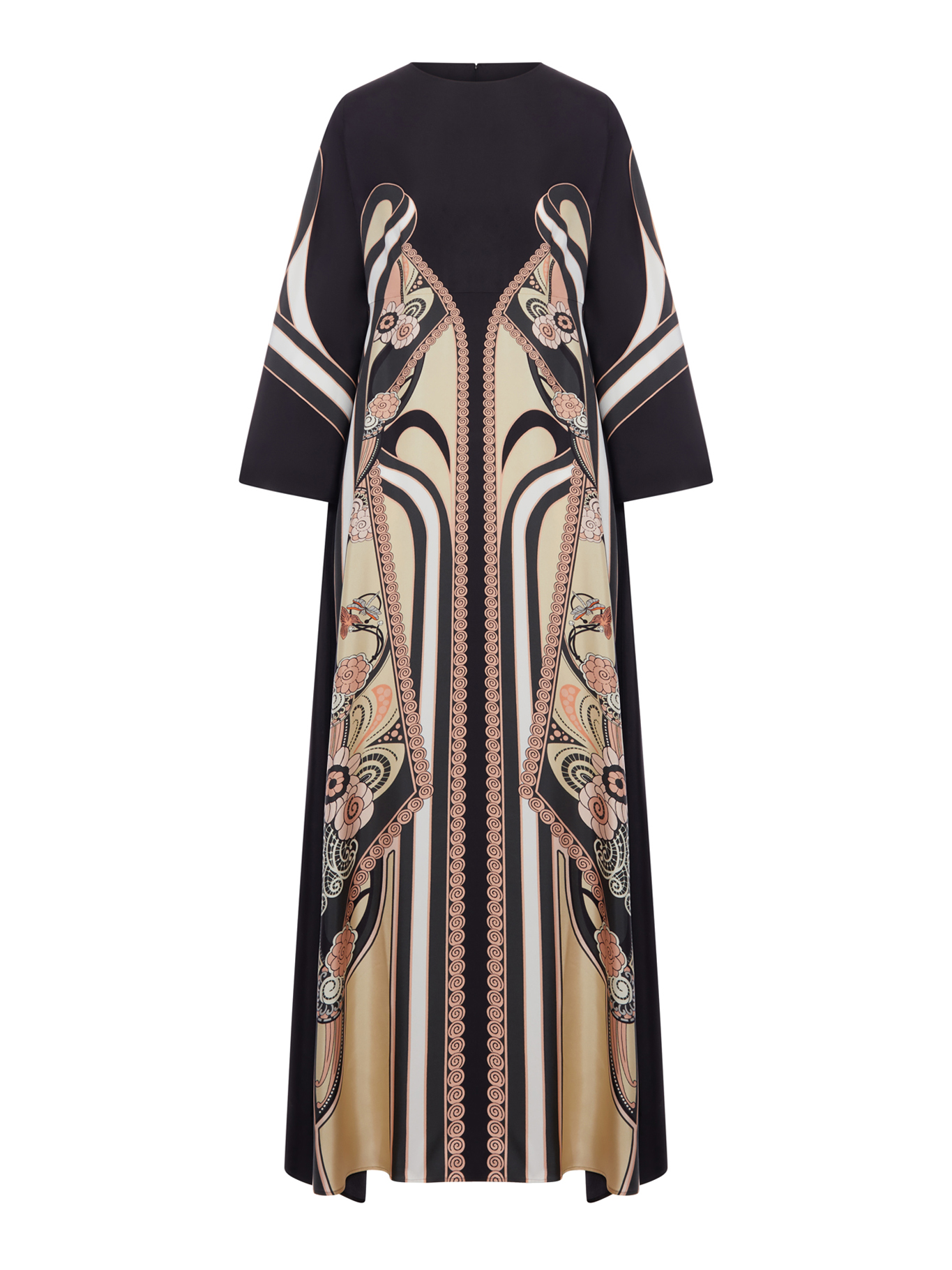 LONG SILK DRESS WITH ORNAMENTAL PRINT DRE0923SIL006AMB03PI02 (La DoubleJ / ワンピース・ドレス・オールインワン ) | La DoubleJ (ラダブルジェイ)