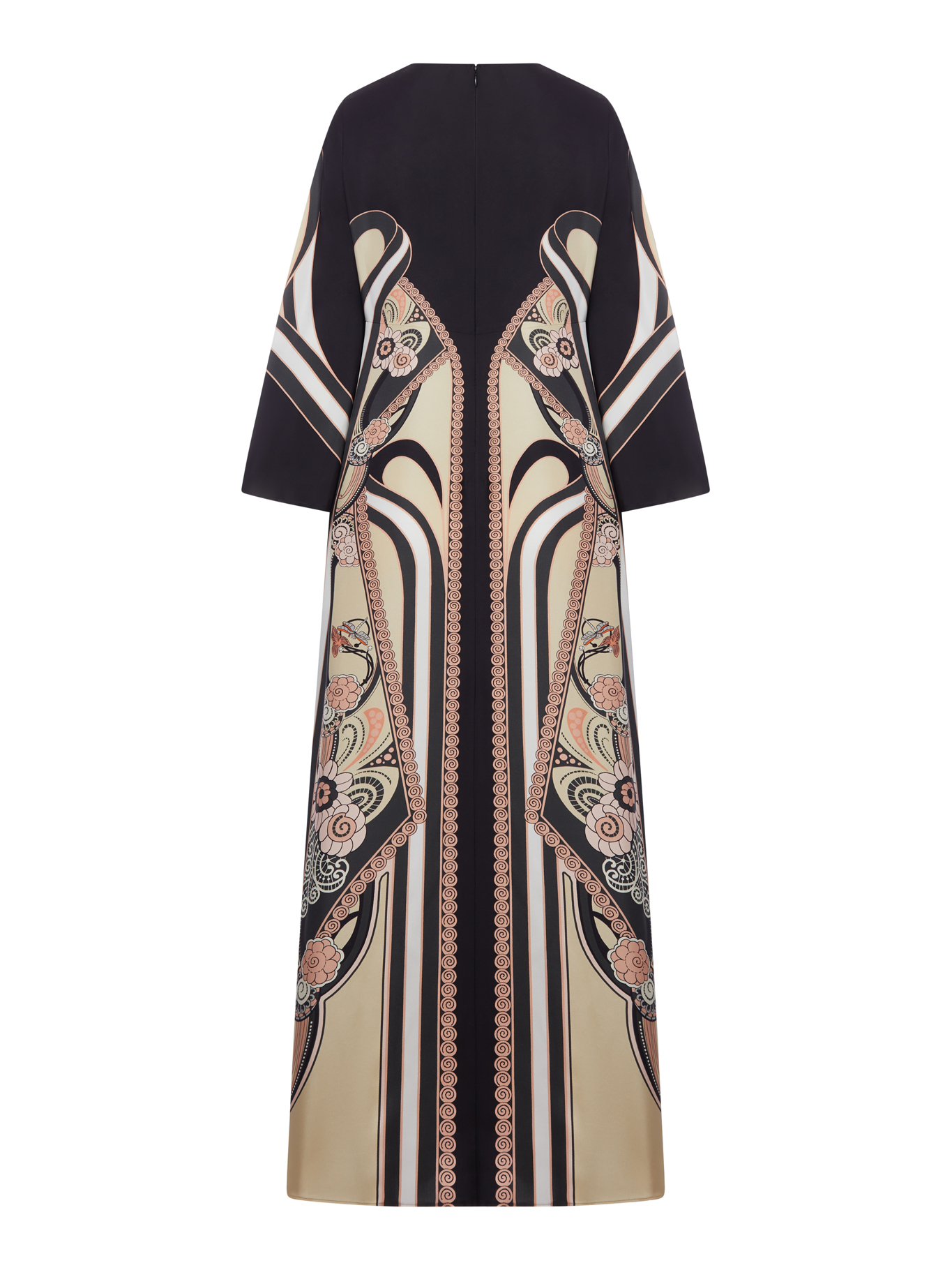LONG SILK DRESS WITH ORNAMENTAL PRINT DRE0923SIL006AMB03PI02 (La DoubleJ / ワンピース・ドレス・オールインワン ) | La DoubleJ (ラダブルジェイ)(1)