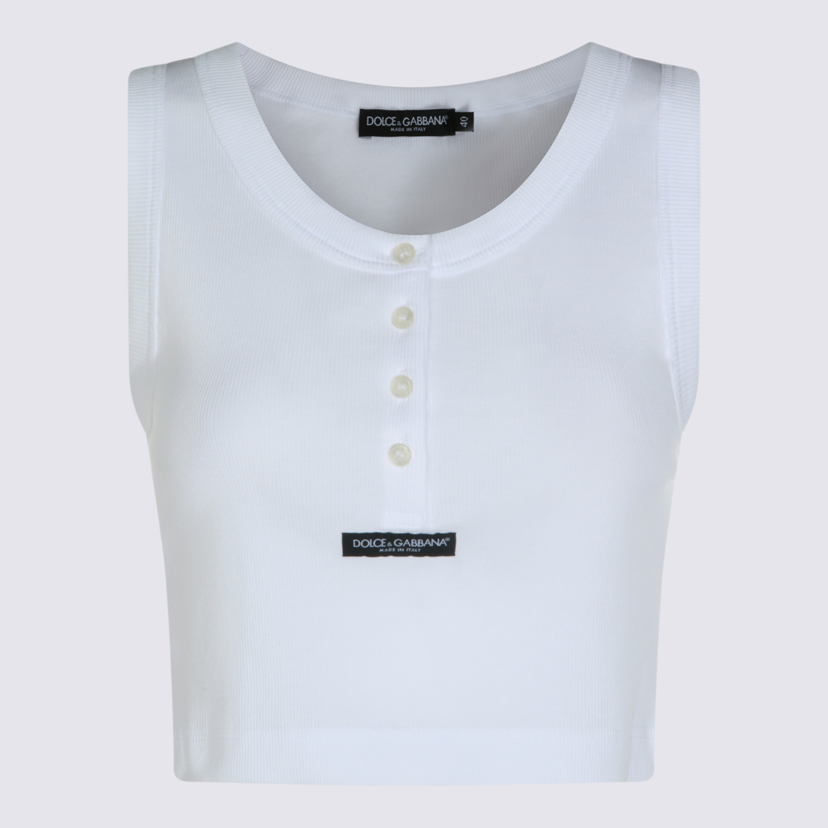 Dolce & Gabbana Top White F8W42TFU7AVW0800 (Dolce & Gabbana / タンクトップ・キャミソール ) | Dolce & Gabbana (ドルチェガッバーナ)