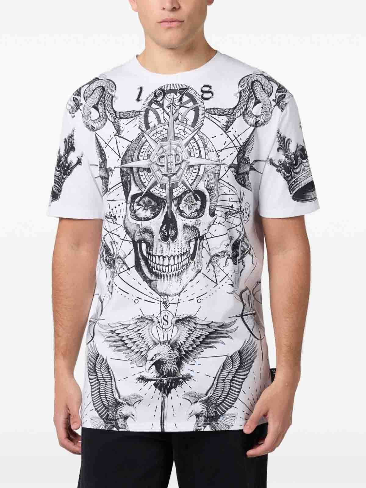 T-Shirt With Print SAFCMTK8850PJY002N01 (PHILIPP PLEIN / Tシャツ・カットソー ) | PHILIPP PLEIN (フィリップ プレイン)(2)