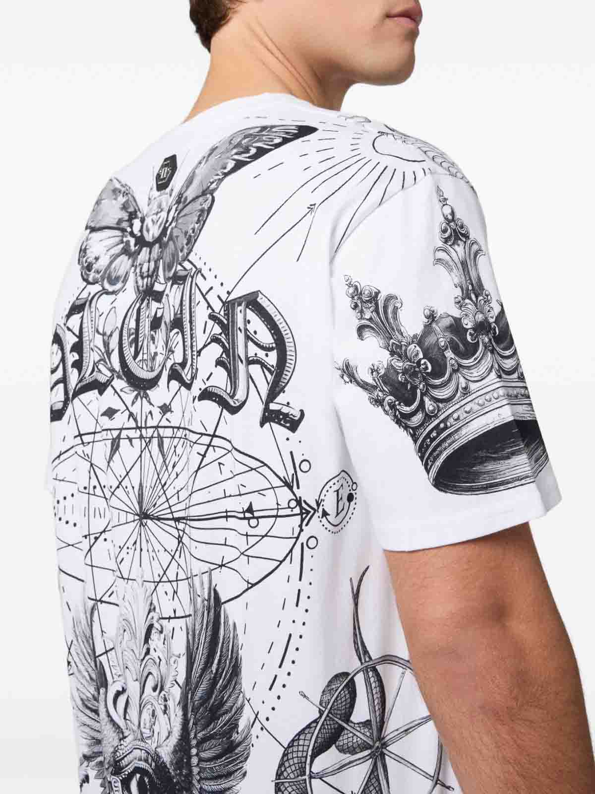 T-Shirt With Print SAFCMTK8850PJY002N01 (PHILIPP PLEIN / Tシャツ・カットソー ) | PHILIPP PLEIN (フィリップ プレイン)(4)