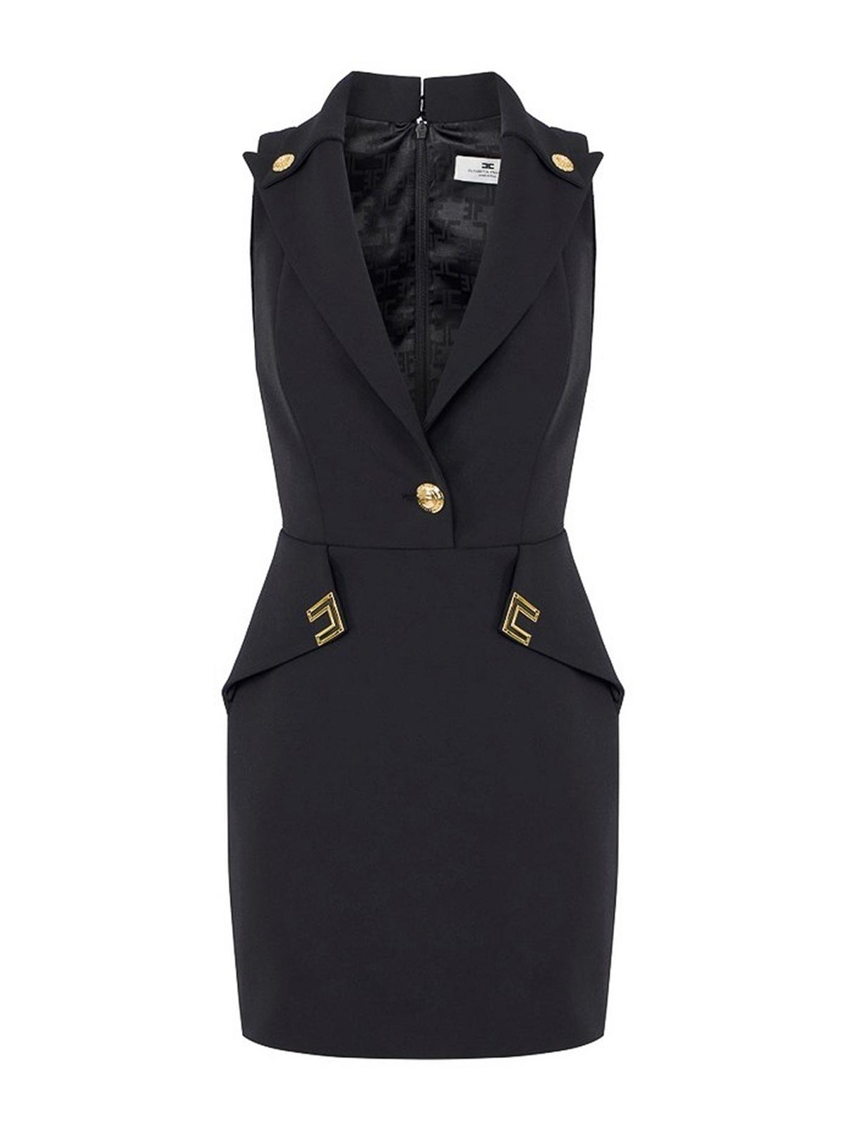 Double-Stretch Crepe Mini Dress AB92461E2110 (Elisabetta Franchi / コート ) | Elisabetta Franchi (エリザベッタ フランキ)