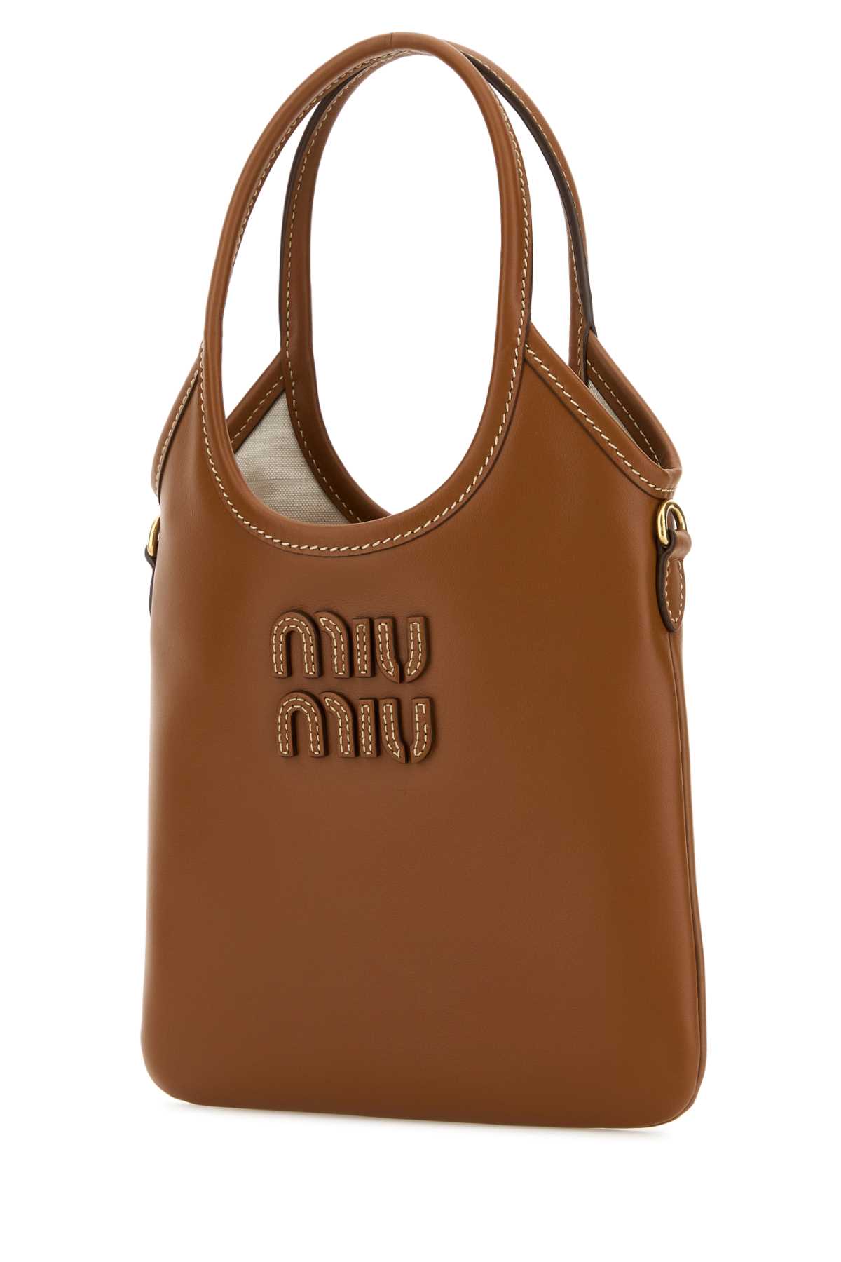 Caramel leather shopping bag 5BA281VOLN2CRWF0046 (MIU MIU / ハンドバッグ・ショルダーバッグ ) | MIU MIU (ミュウミュウ)(1)