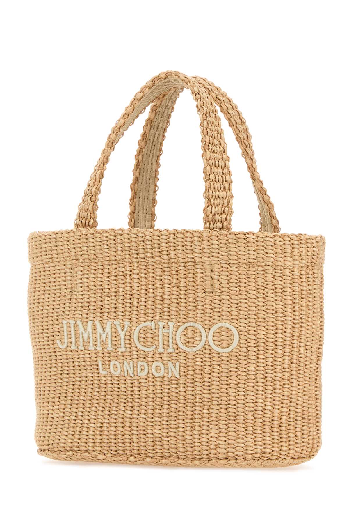 Beige rafia mini Beach handbag BEACHTOTEEWMINIJYNNATLAT (JIMMY CHOO / トートバッグ ) | JIMMY CHOO (ジミー チュウ)(1)