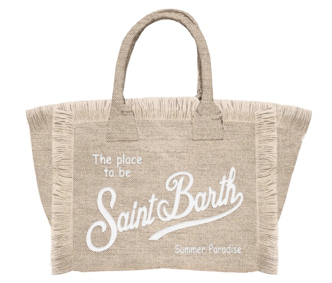 Saint Barth Bags.. VANITYMINILINEN01139L11BEIGE (MC2 SAINT BARTH / トートバッグ ) | MC2 SAINT BARTH (エムシーツーセイントバース)