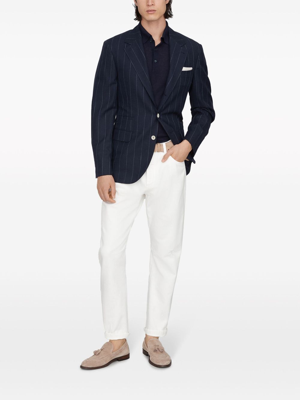 Brunello Cucinelli T-shirts and Polos Blue M2L00315C2425 (Brunello Cucinelli / ポロシャツ ) | Brunello Cucinelli (ブルネロ・クチネリ)(4)