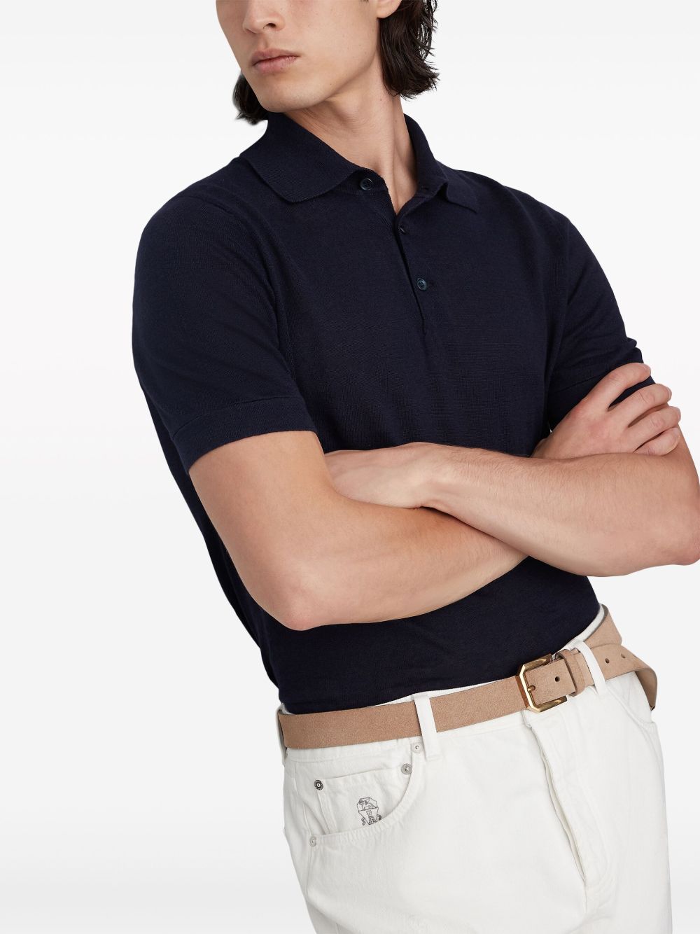 Brunello Cucinelli T-shirts and Polos Blue M2L00315C2425 (Brunello Cucinelli / ポロシャツ ) | Brunello Cucinelli (ブルネロ・クチネリ)(7)