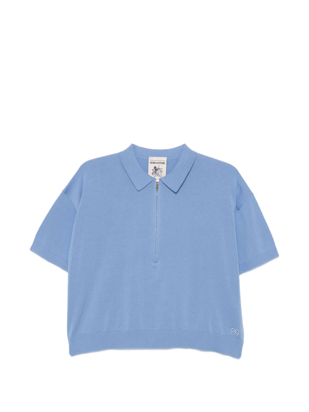 Semicouture T-shirts and Polos Light Blue Y6SA11AMBREL511 (SEMICOUTURE / ポロシャツ ) | SEMICOUTURE (セミクチュール)