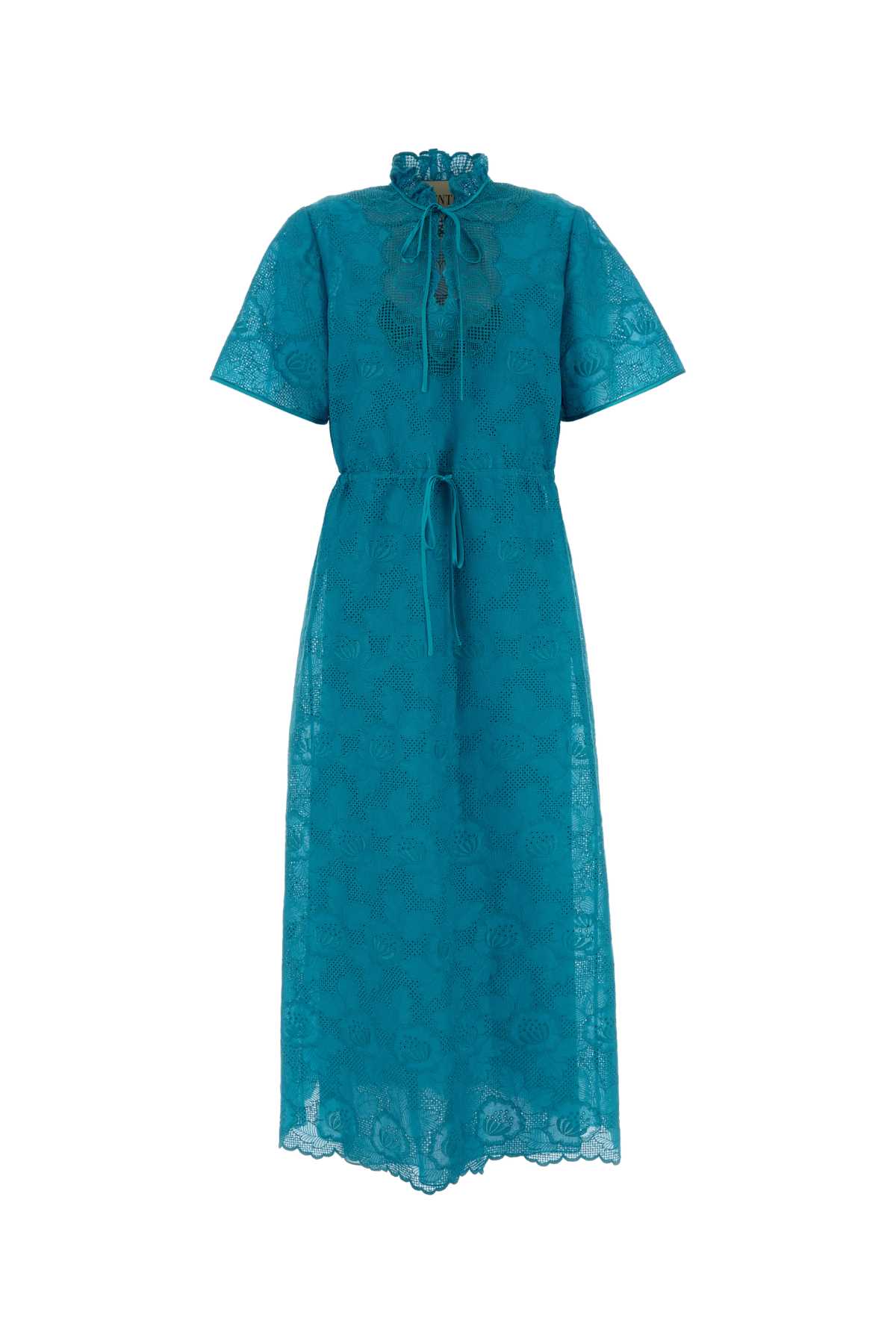 Turquoise lace dress 8B3VAJK5A4GL04 (Valentino Garavani / ワンピース・ドレス・オールインワン ) | Valentino Garavani (ヴァレンティノ)
