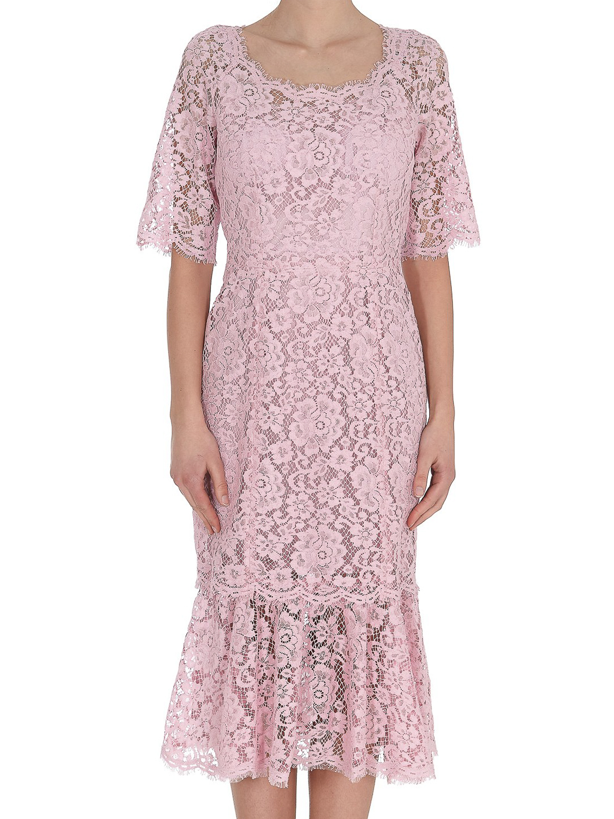 Lace knee length dress F6YM8THLMEAF0441 (Dolce & Gabbana / ワンピース・ドレス・オールインワン ) | Dolce & Gabbana (ドルチェガッバーナ)(2)